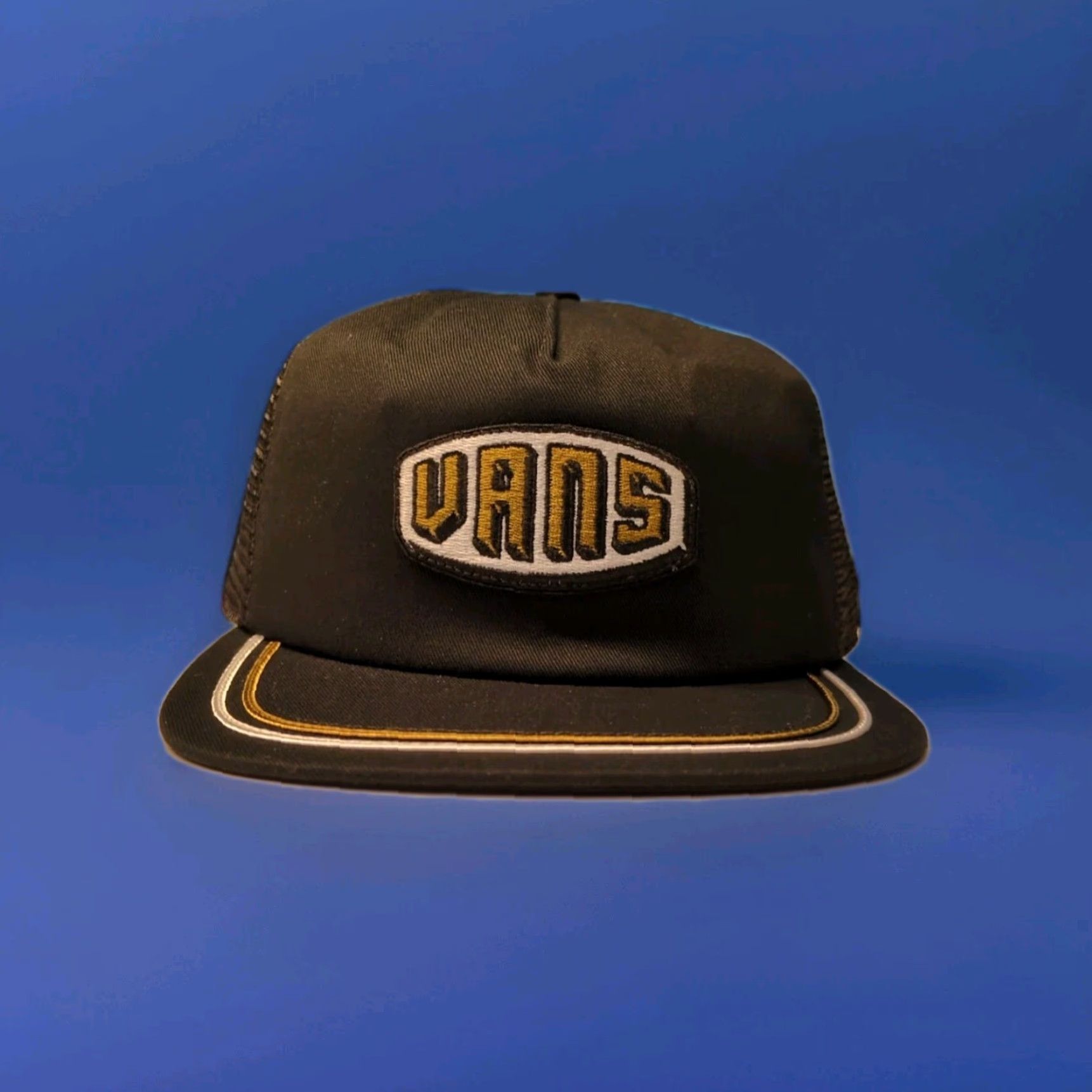 Vans VANS Hat Baseball Cap Off The Wall Rare Black Gold Mint Condition Adjustable One Size Men Size ONE SIZE - 5 Thumbnail