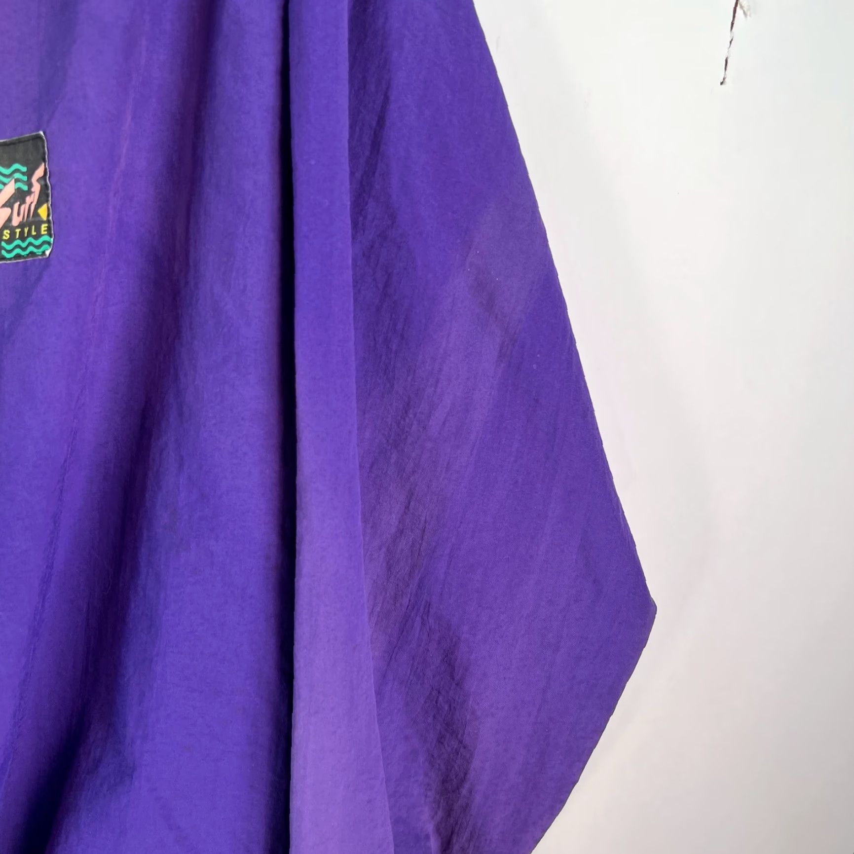 Vintage Surf Style Mens Jacket One Size Purple 1/4 Zip Stand-Up Collar Softshell Nylon Pullover Basic Jacket Casual Solid Vintage No Size US M / EU 48-50 / 2 - 4 Thumbnail