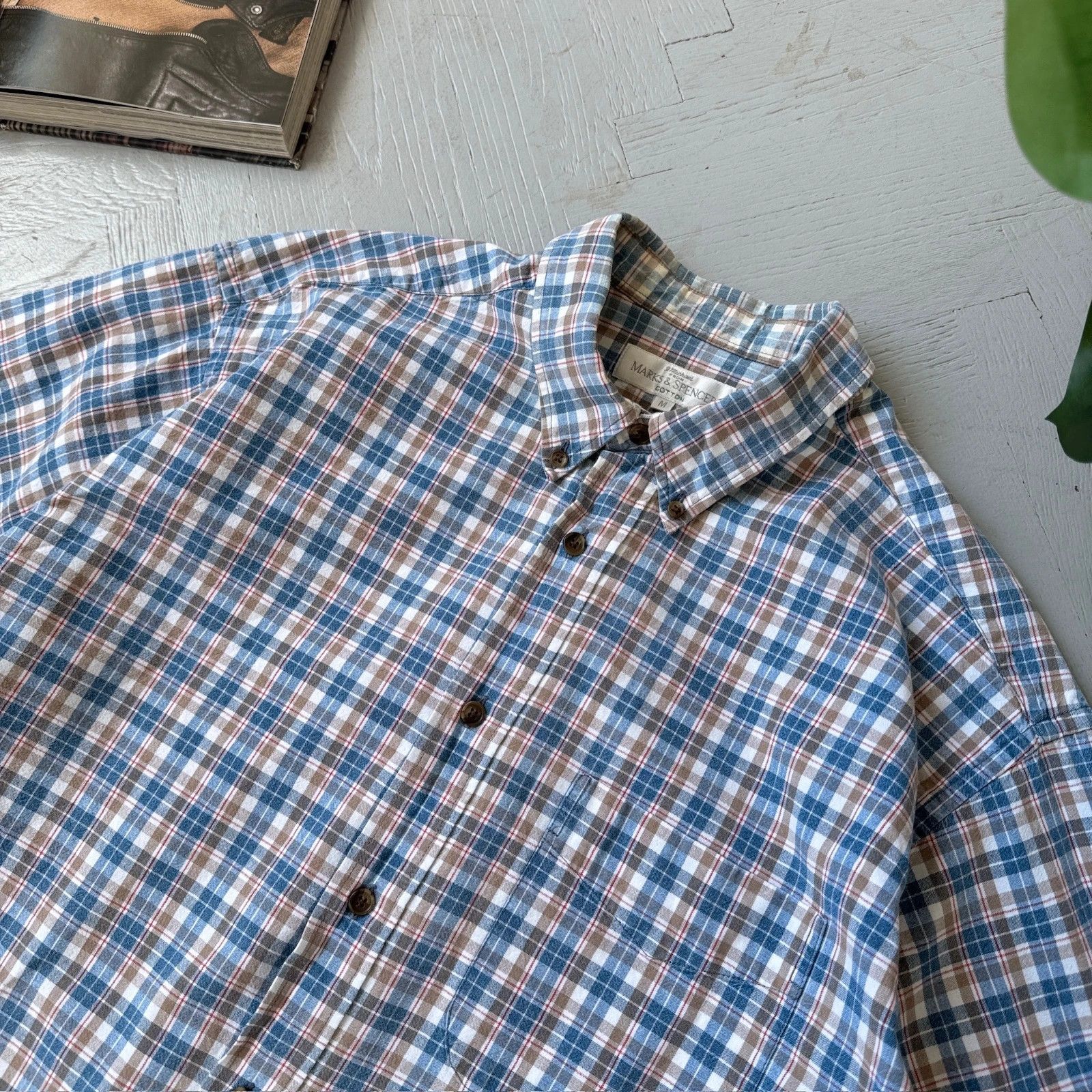 Vintage Vintage St Michael Preppy Button Up Cotton Oxford Shirt Size US M / EU 48-50 / 2 - 4 Thumbnail