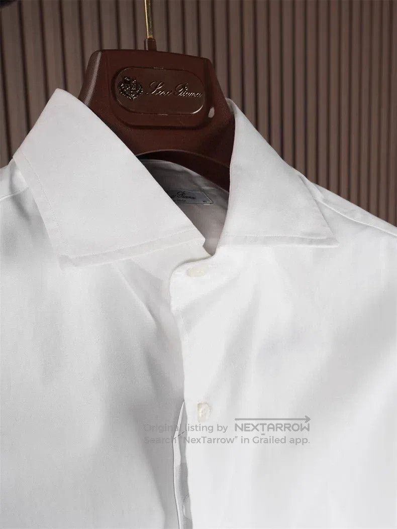 Loro Piana Loro Piana Pure Cotton Men's White Shirt Size US M / EU 48-50 / 2 - 2 Thumbnail