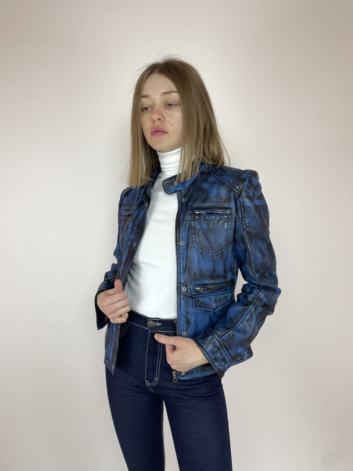 Gypsy Gipsy by MAURITIUS Womens Leather jacket size S Size S / US 4 / IT 40 - 2 Thumbnail