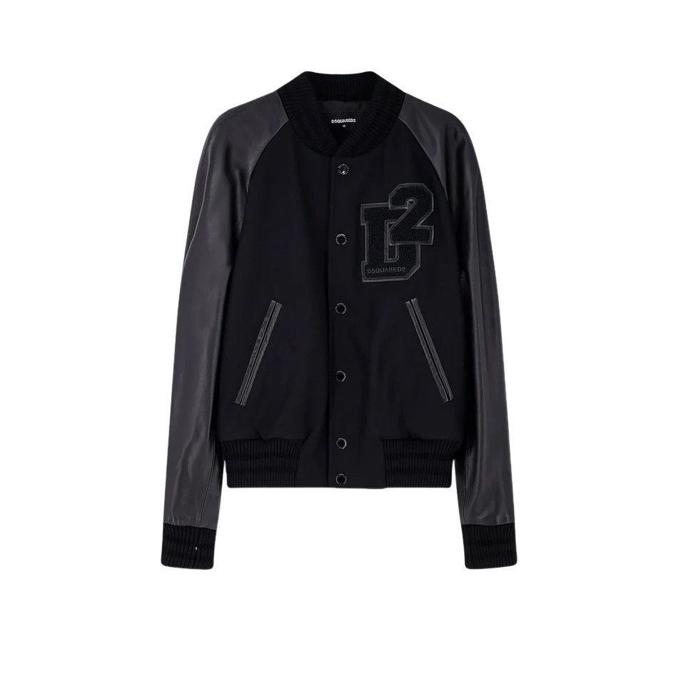 Dsquared2 DSQUARED2 Black Wool/Leather Jacket New & Authentic (Men's s Size US XS / EU 42 / 0 - 1 Thumbnail
