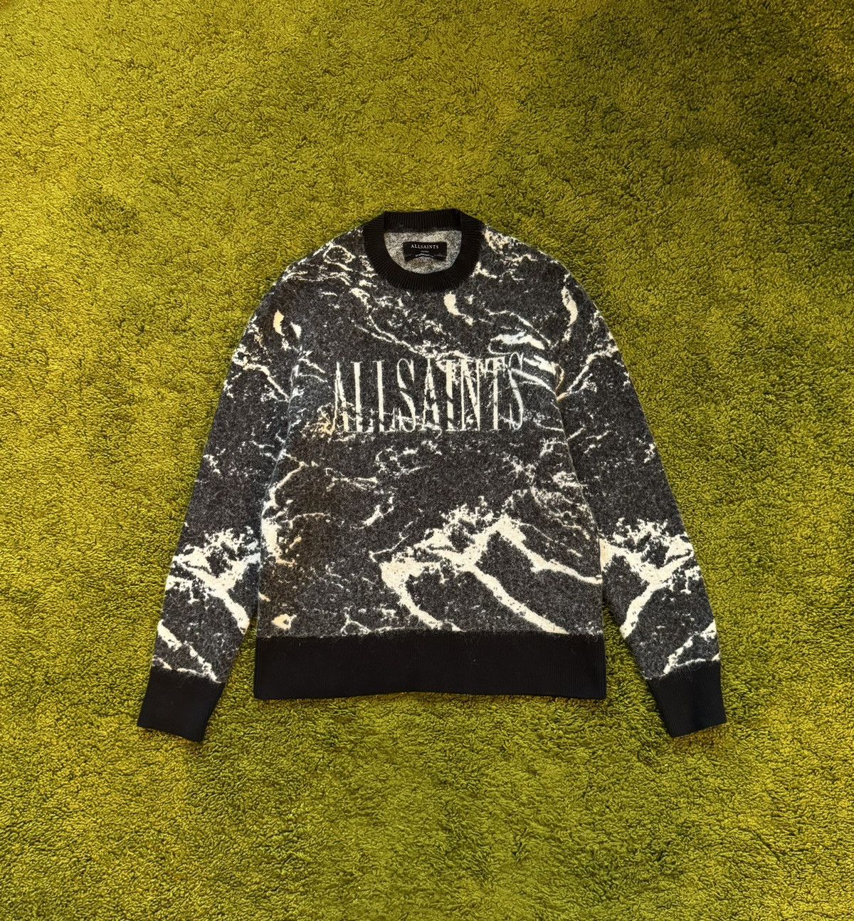 Allsaints × Designer Allsaints avant garde big logo wool alpaca blend sweater Size S / US 4 / IT 40 - 1 Thumbnail