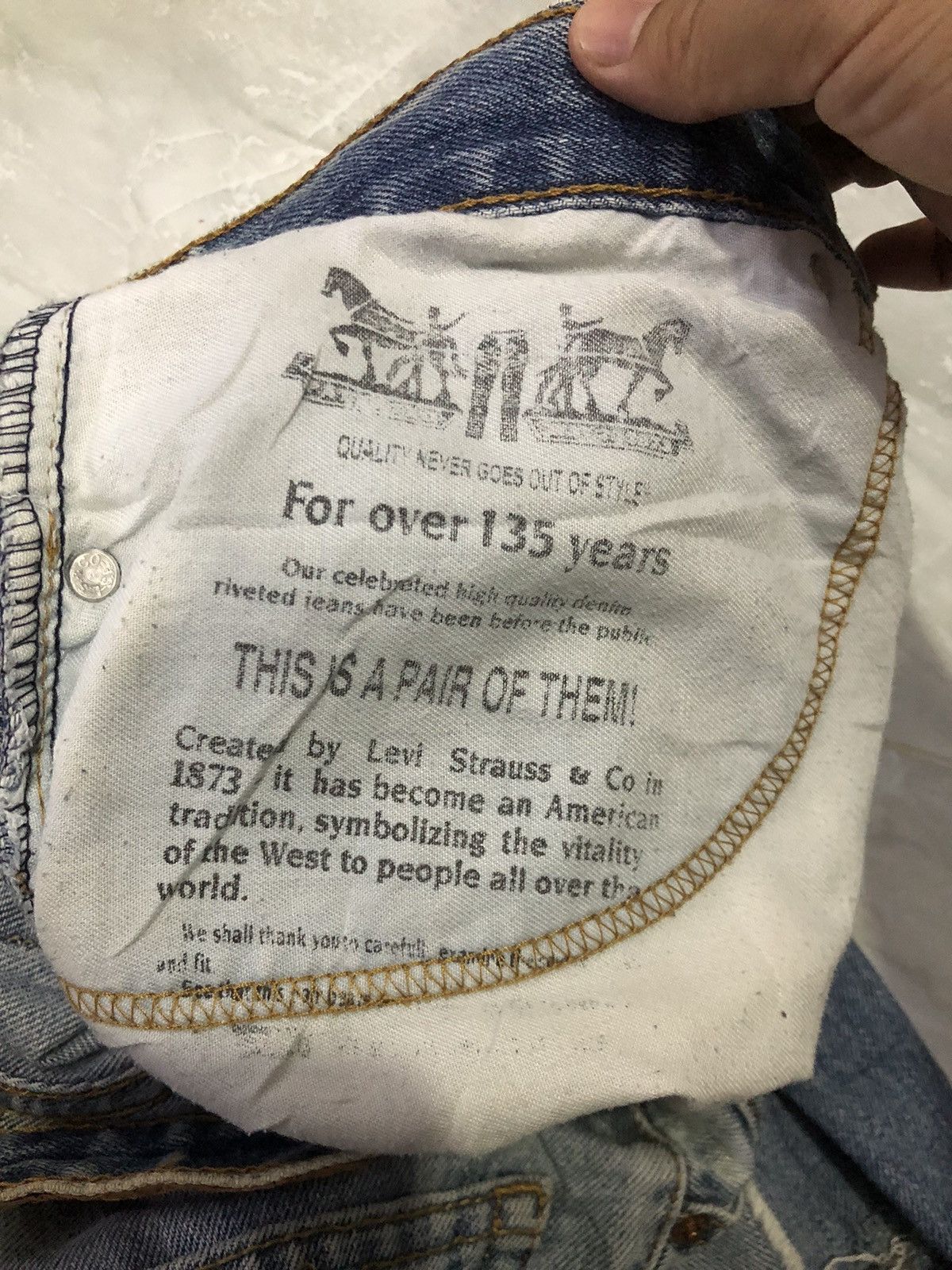 Levi's Vtg. Levi’s 550 Distressed Custom Ripped Jeans - One of One Size US 31 - 10 Thumbnail