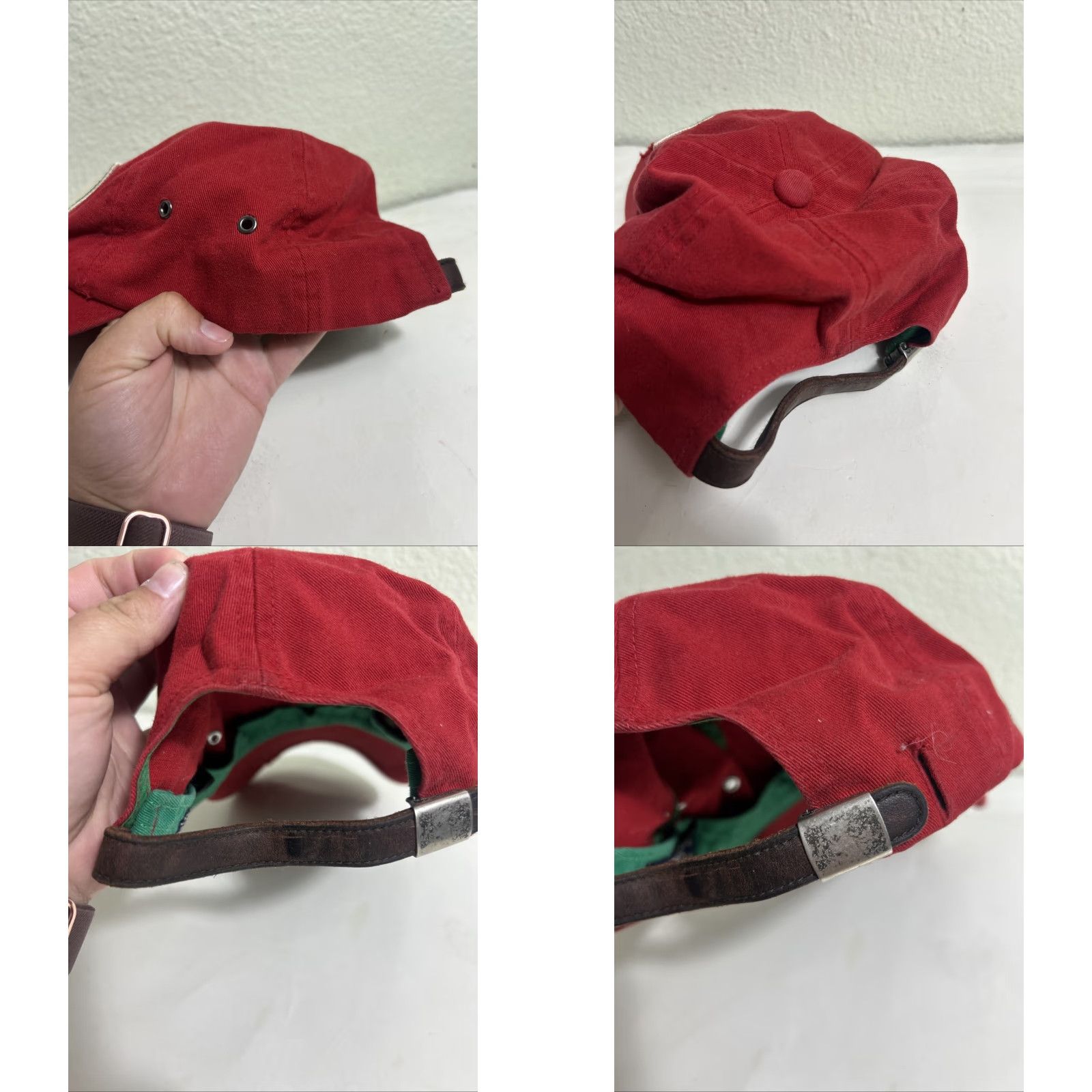 American Eagle Outfitters VINTAGE American Eagle Strapback Baseball Cap Red Distressed “freight Transport” Size ONE SIZE - 8 Thumbnail