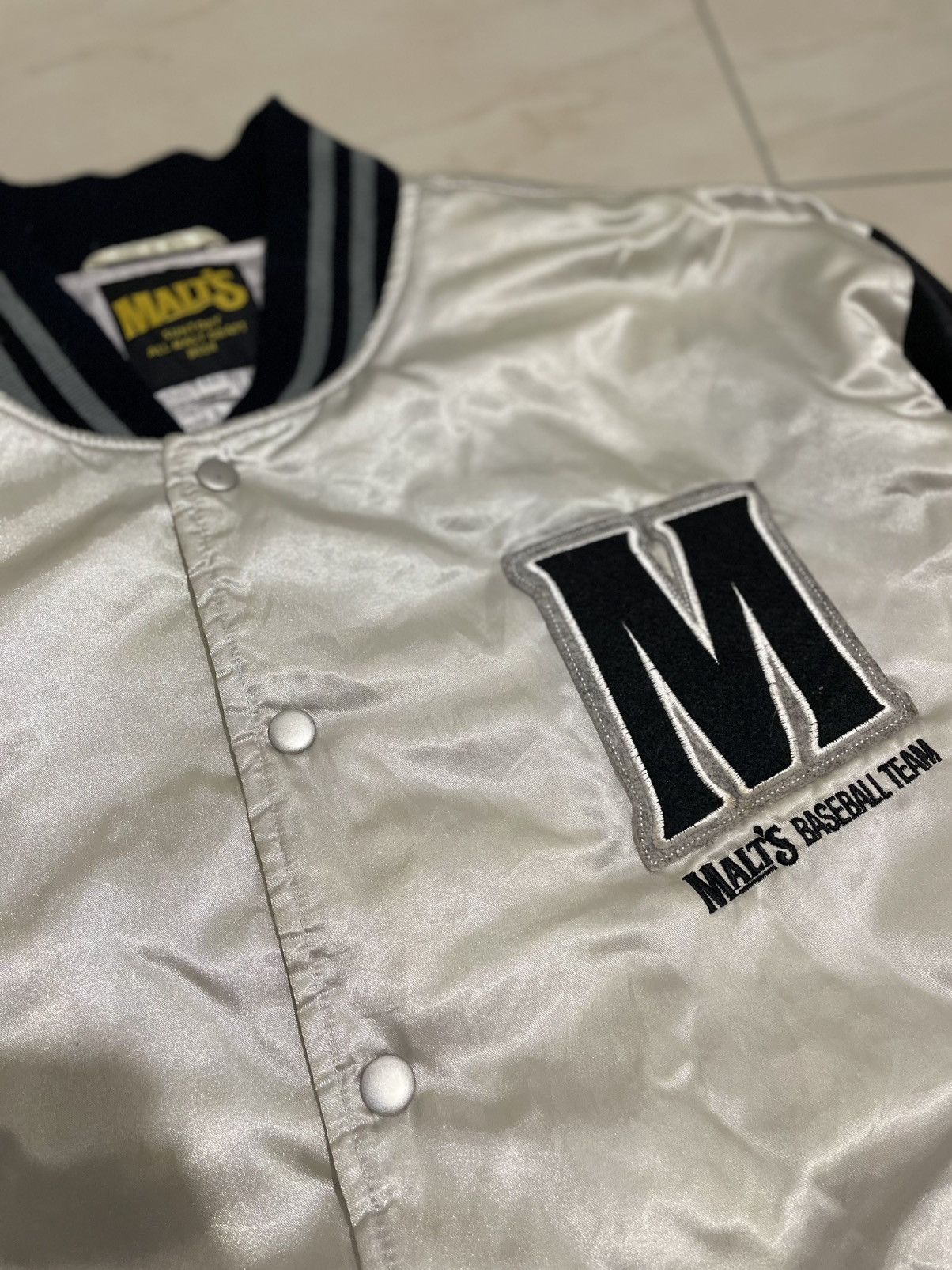Vintage Vintage Malt's Baseball Team Varsity Jacket Size US XL / EU 56 / 4 - 3 Thumbnail