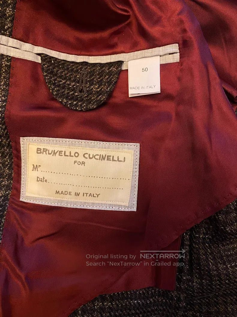 Brunello Cucinelli Brunello Cucinelli Suit jacket, linen, wool, and silk blen Size 50L - 5 Thumbnail