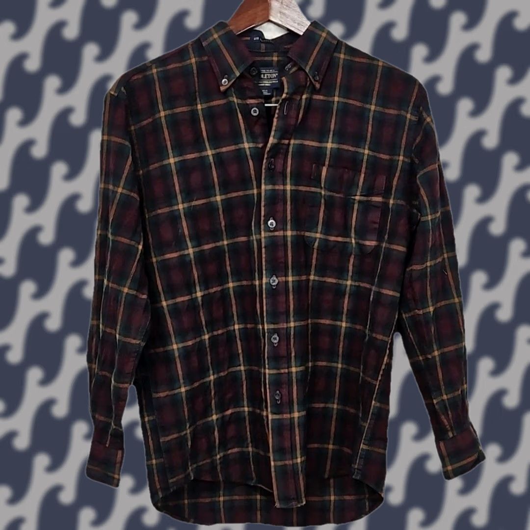 Pendleton VINTAGE Pendleton Shirt Mens M Green Plaid Wool Flannel Button-Down Shirt Size US M / EU 48-50 / 2 - 1 Thumbnail