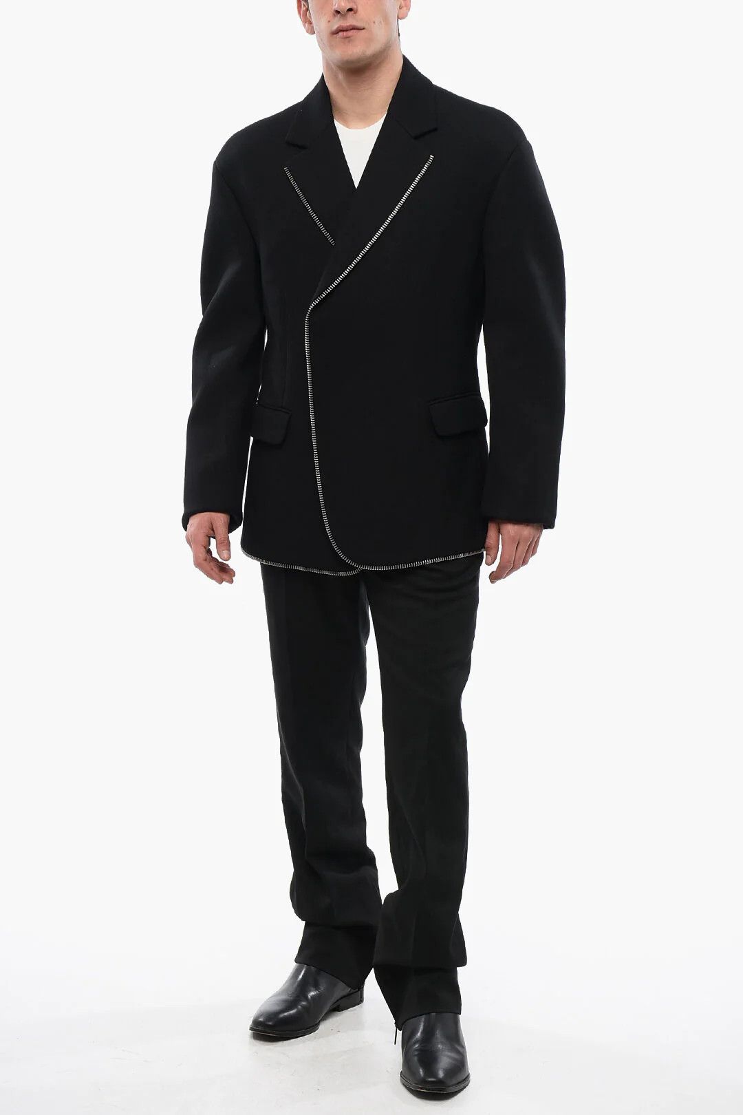 Off-White og1mm0426 Wool Blazer in Black Size US L / EU 52-54 / 3 - 4 Thumbnail