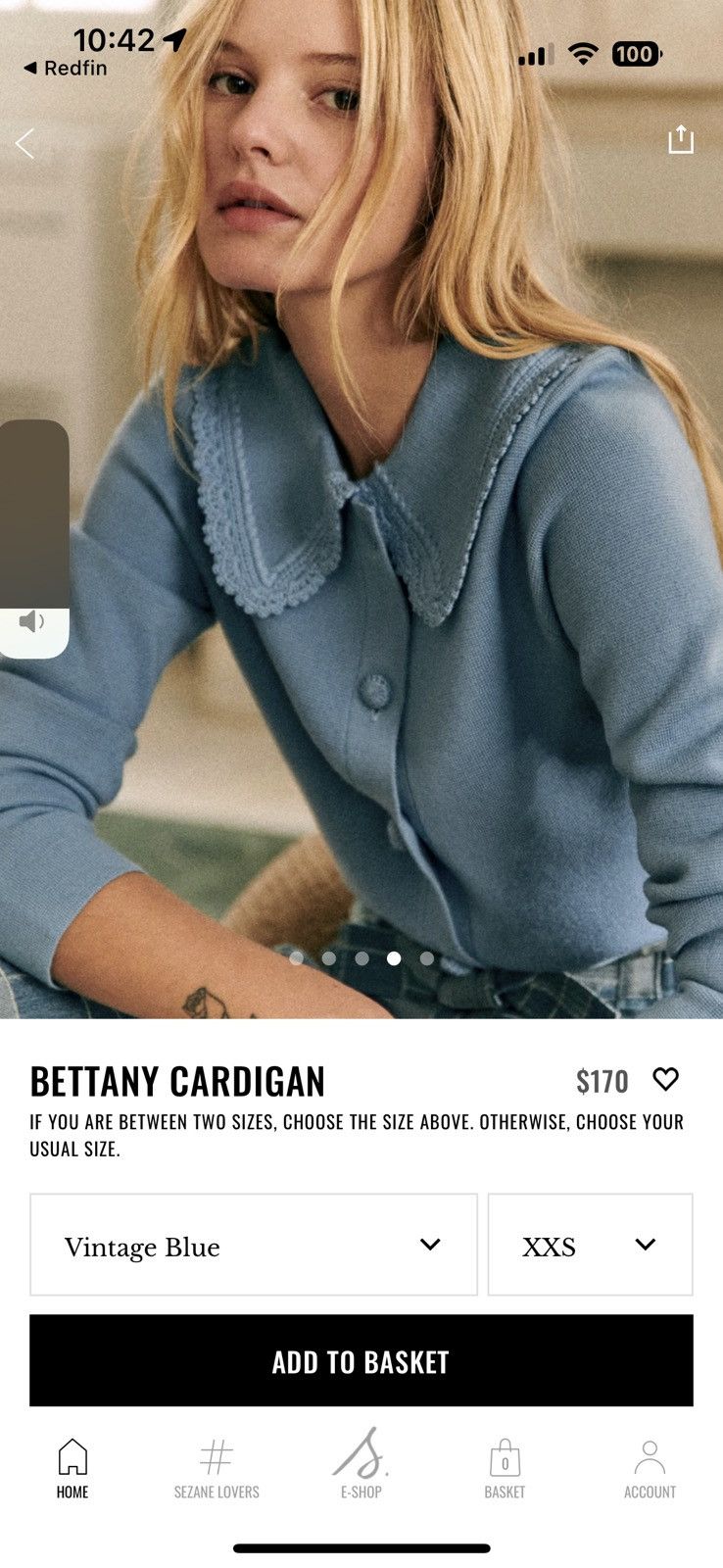 Sezane Sezane Bettany Cardigan Vintage Blue Size XS Size XS / US 0-2 / IT 36-38 - 4 Thumbnail