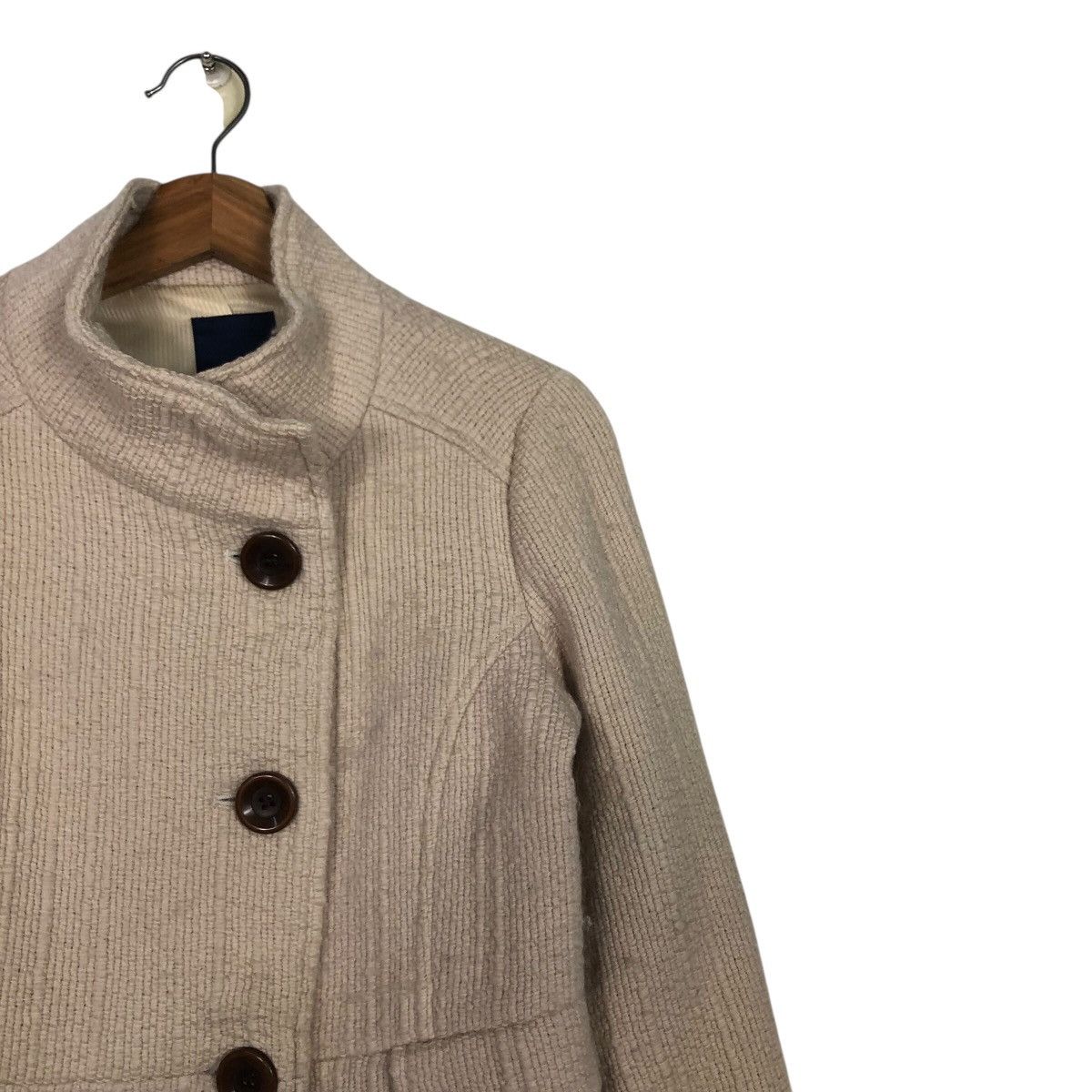 Japanese Brand 📌Asymmetrical Button Cropped Wool Jacket Ships Issey Miyake Size S / US 4 / IT 40 - 7 Thumbnail