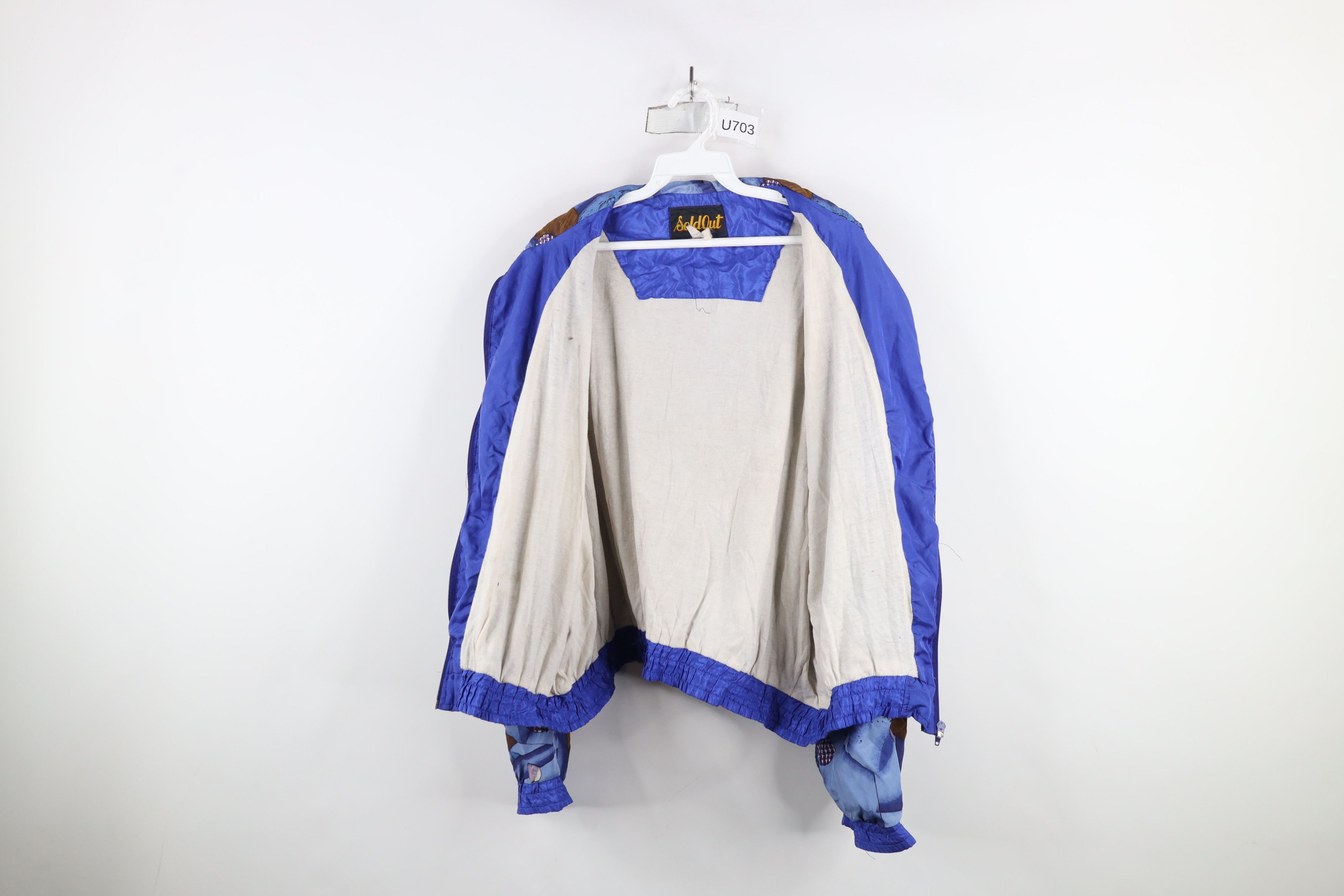 Vintage Vintage 90s Streetwear Abstract Lined Windbreaker Jacket Size XL / US 12-14 / IT 48-50 - 8 Thumbnail