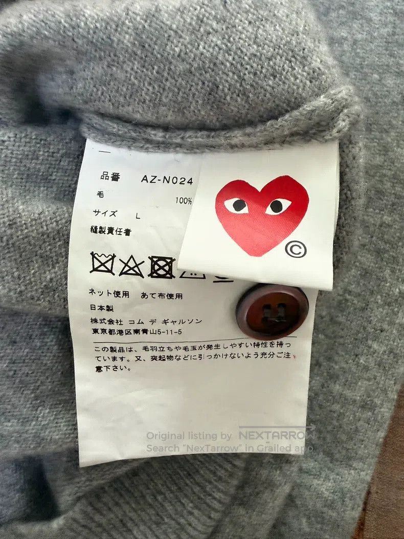 Comme des Garcons Comme Des Garcons Gray Knit Cardigan Size L / US 10 / IT 46 - 3 Thumbnail