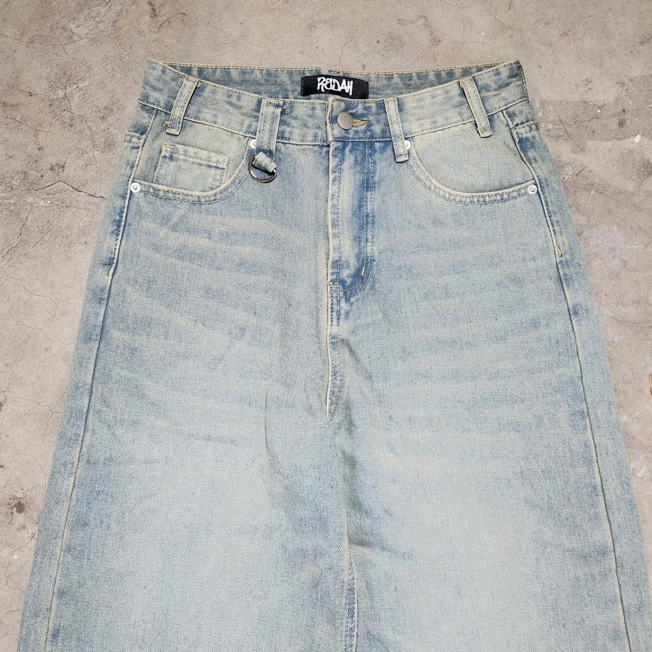 Japanese Brand Baggy loose fit blue/grey jeans Size US 32 / EU 48 - 7 Thumbnail