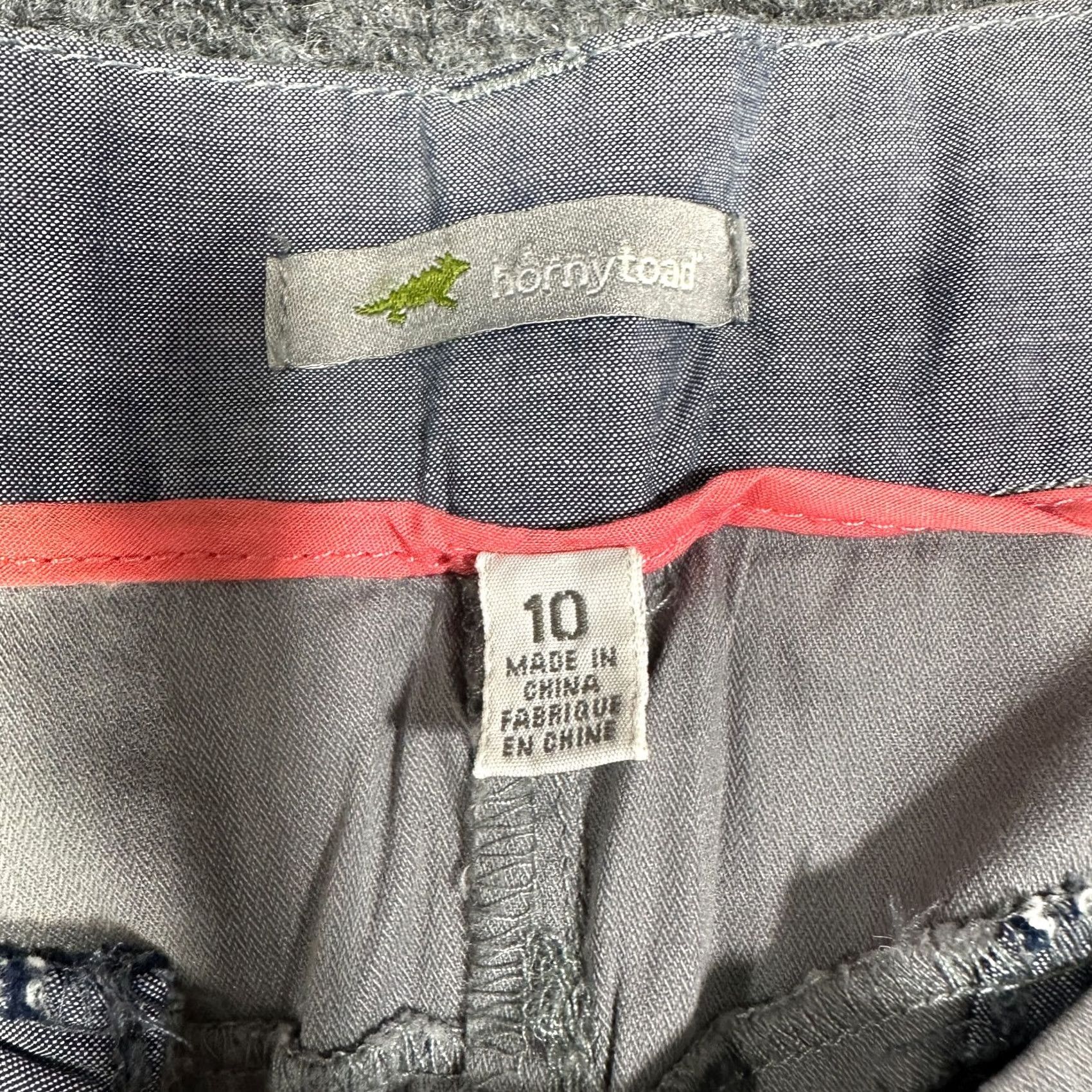 Vintage Horny Toad Pants Womens 10 Gray Print Cotton Stretch Ankle Chino Pockets Geometric Modern Classic Mens Womens Boys Girls Size 32" / US 10 / IT 46 - 4 Thumbnail