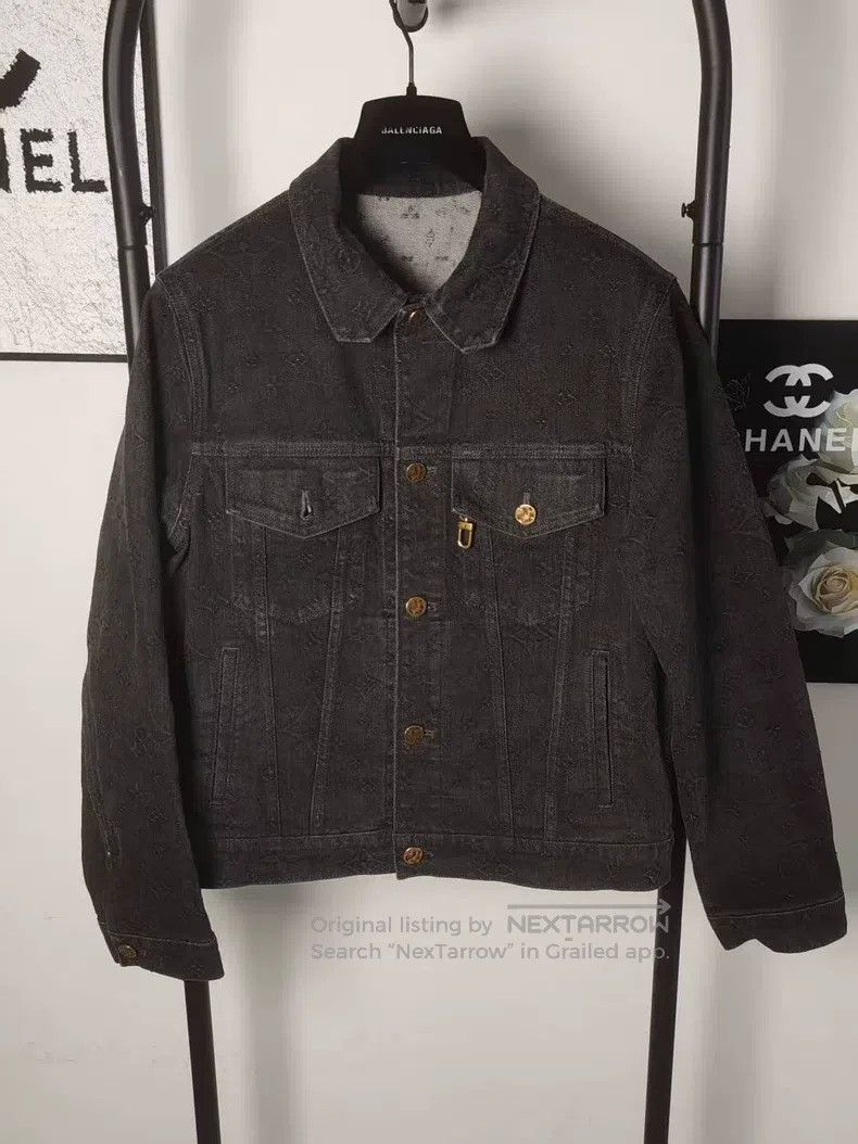 Louis Vuitton Louis Vuitton Dark full print denim jacket Size US M / EU 48-50 / 2 - 1 Thumbnail