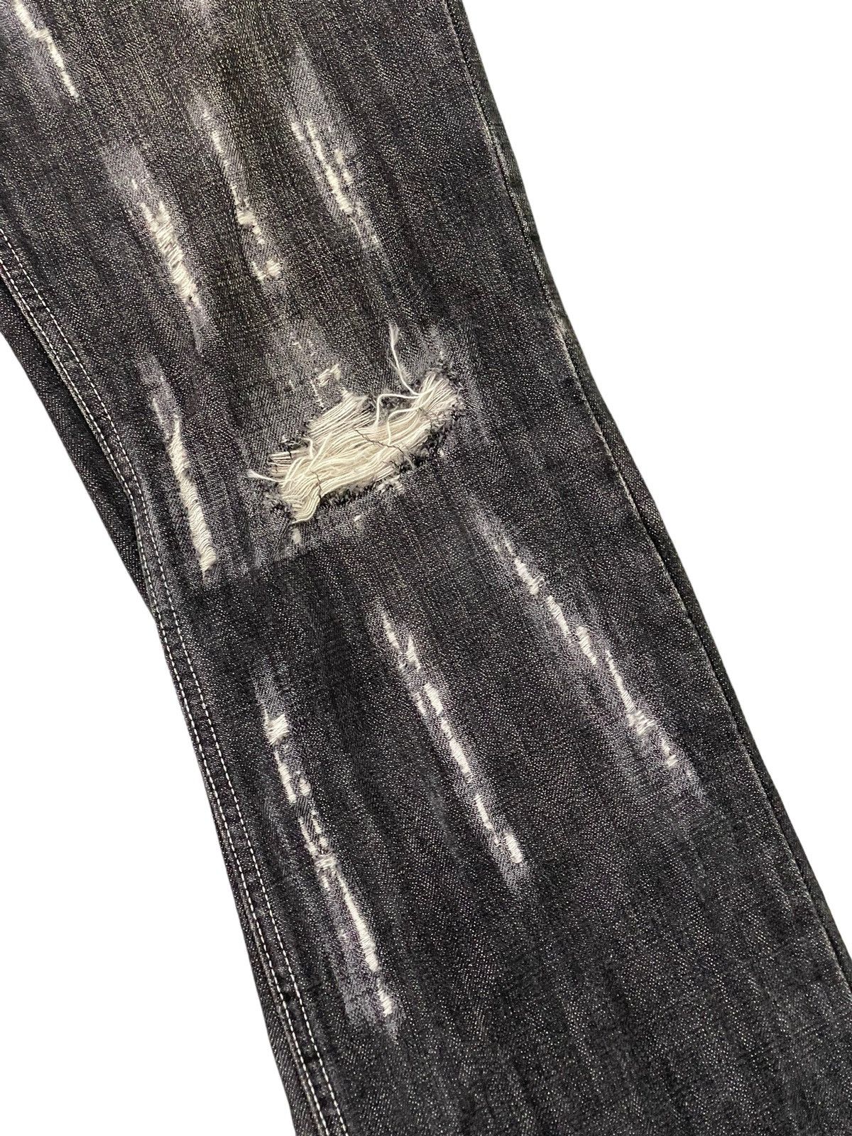 Japanese Brand Flare Jeans High Street Japan Faded Distress Boot Cut 6🟦4 Size US 33 - 7 Thumbnail