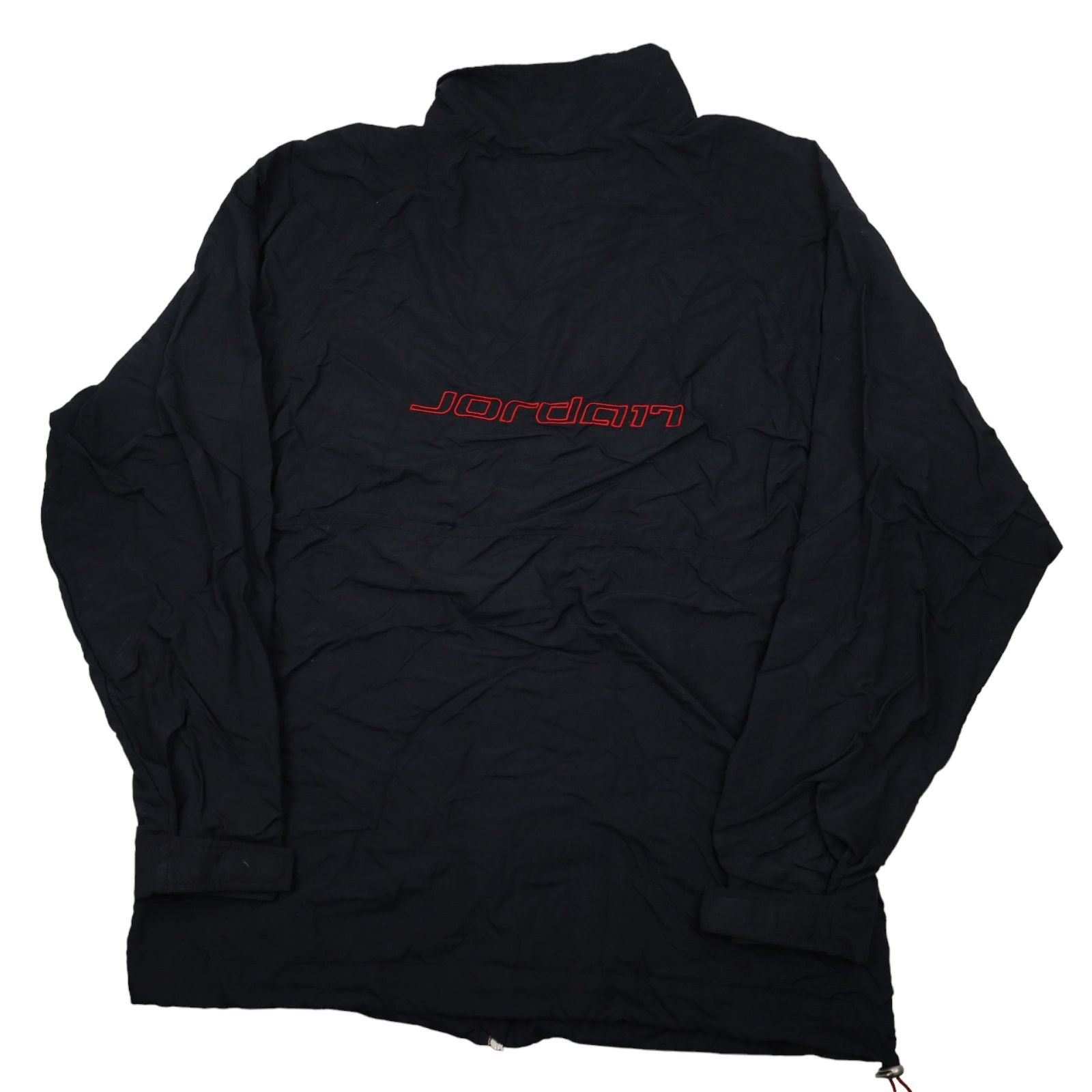 Jordan Brand × Nike × Vintage Vintage Nike Air Jordan Bred Spellout Windbreaker Jacket Size US XL / EU 56 / 4 - 8 Thumbnail