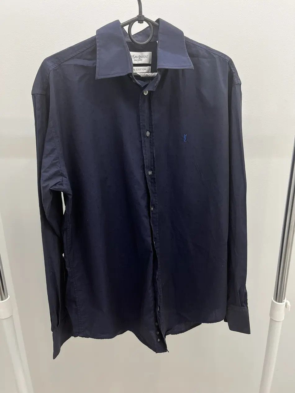 Yves Saint Laurent Vintage Yves Saint Laurent Logo Embroidered Button Up Shirt Size US M / EU 48-50 / 2 - 1 Thumbnail