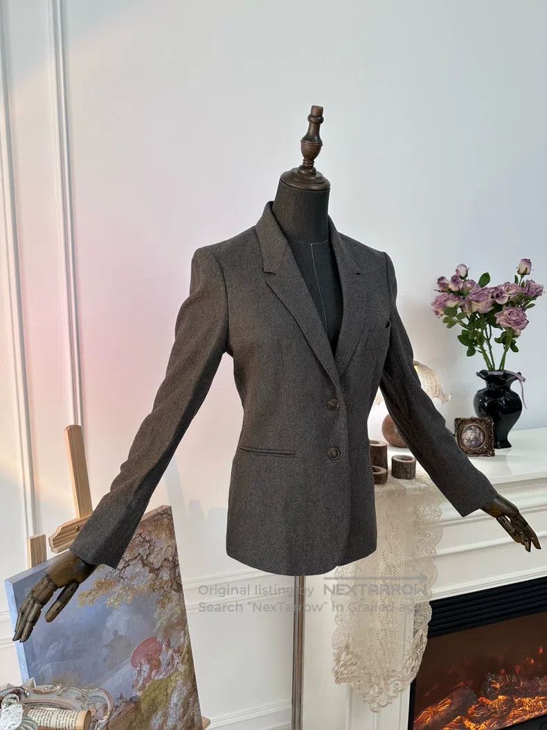 Hermes Hermes Cashmere Suit Jacket, Gray Size XXS / US 00 / IT 34 - 5 Thumbnail