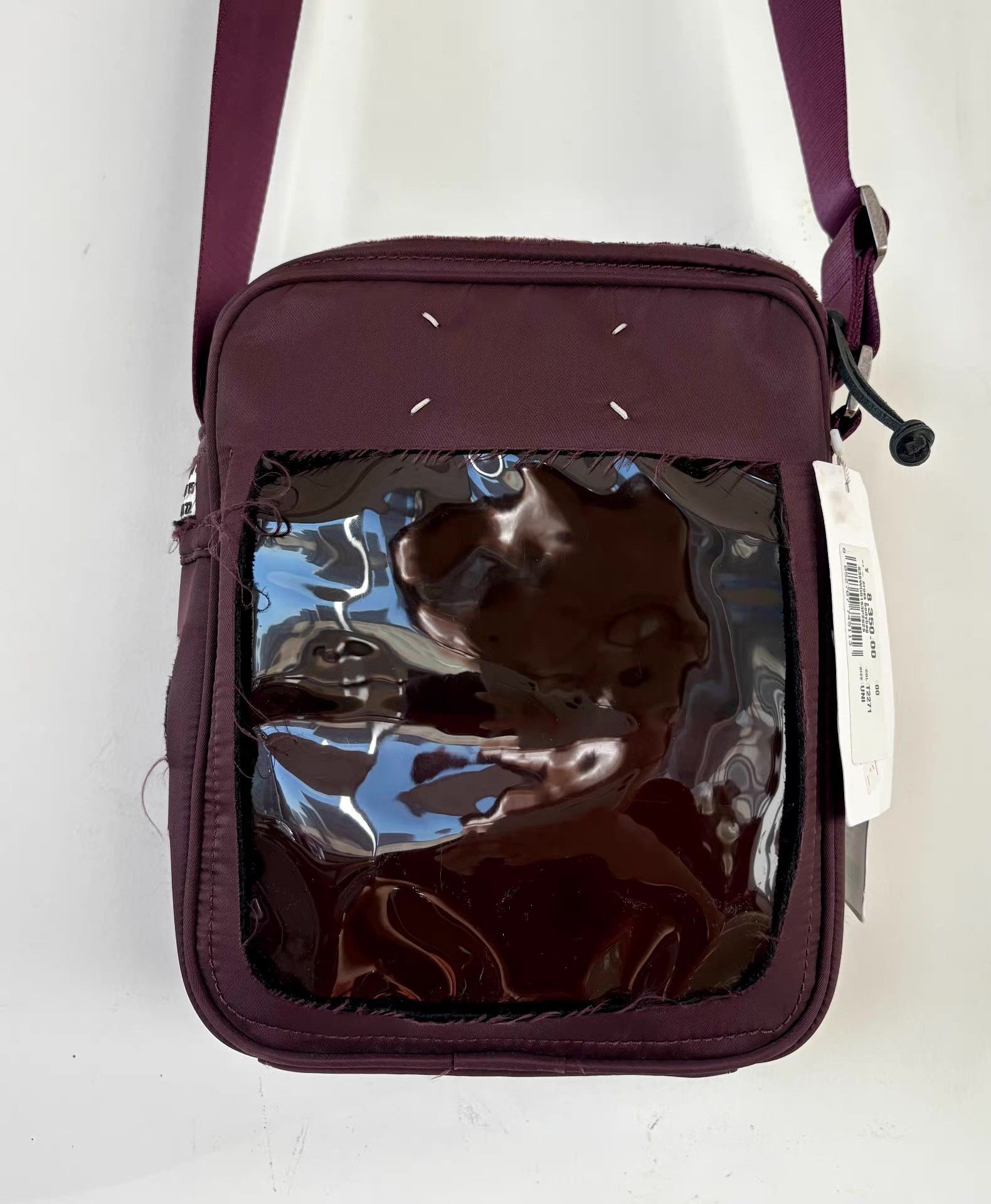 Maison Margiela Maison Margiela Wine Purple Spliced Shoulder Bag Ｑ21 Size ONE SIZE - 8 Thumbnail