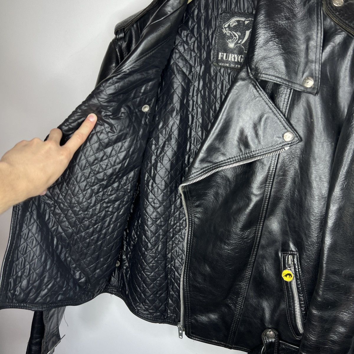 Designer 90s Real Leather Vintage Ramones Punk Biker Goth y2k Jacket Size US M / EU 48-50 / 2 - 9 Thumbnail