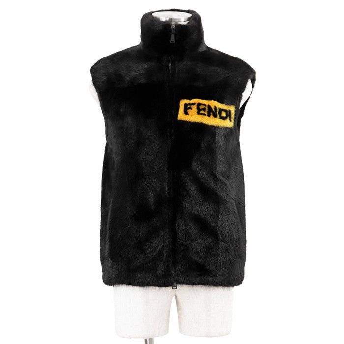 Fendi Fendi Fendi Mink Lambskin Cashmere Vest Fur Outerwear DUTY FREE for USA Size ONE SIZE - 1 Thumbnail