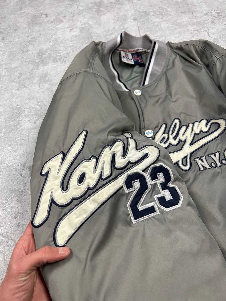 Karl Kani Vintage Karl Kani Iconic Bomber Jacket 23 Brooklyn Size US L / EU 52-54 / 3 - 11 Thumbnail