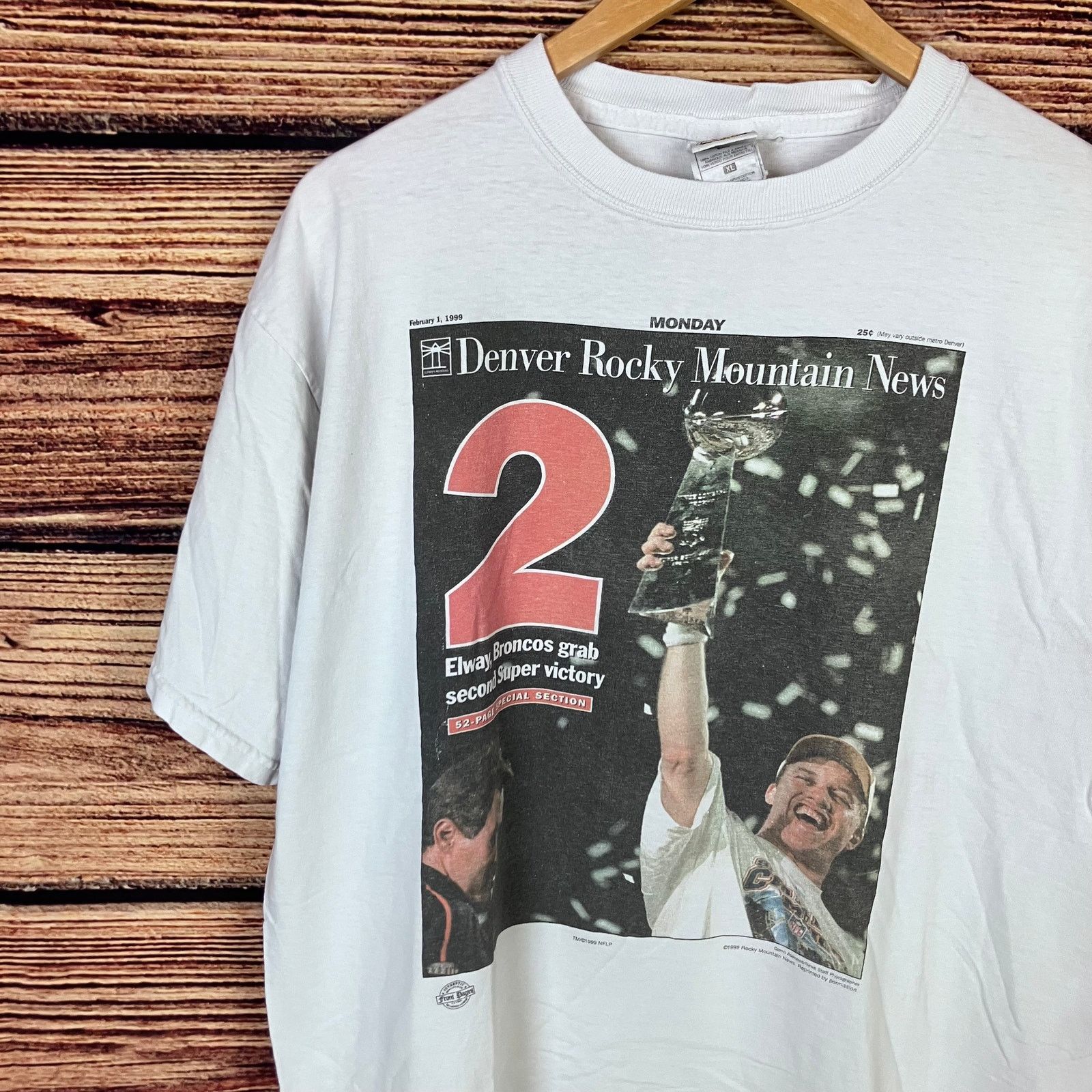 NFL × Vintage Vintage 1999 Denver Broncos John Elway Super Bowl T-shirt Size US L / EU 52-54 / 3 - 3 Thumbnail