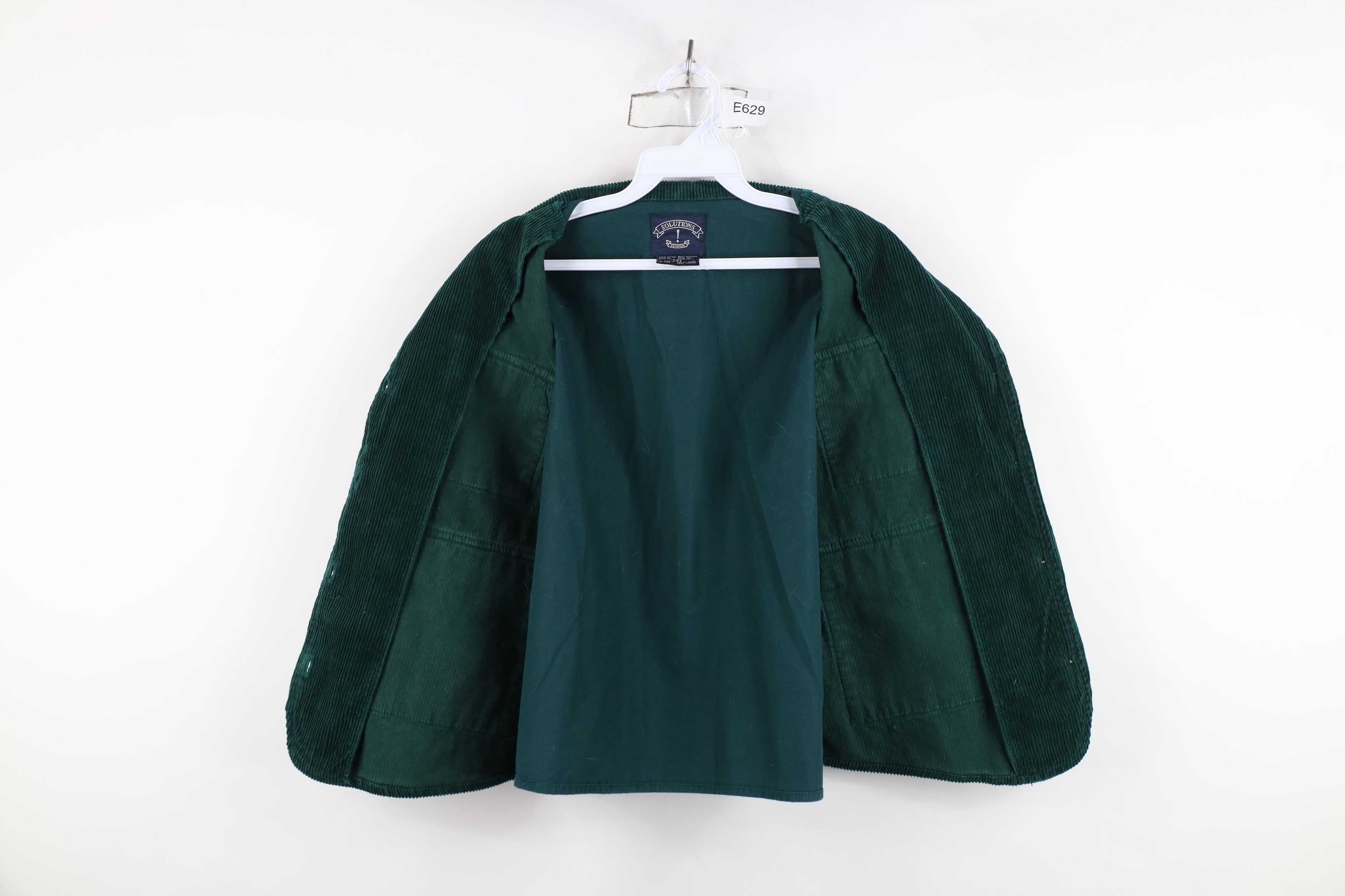 Vintage Vintage 90s Streetwear Corduroy Button Vest Jacket Green Size S / US 4 / IT 40 - 9 Thumbnail