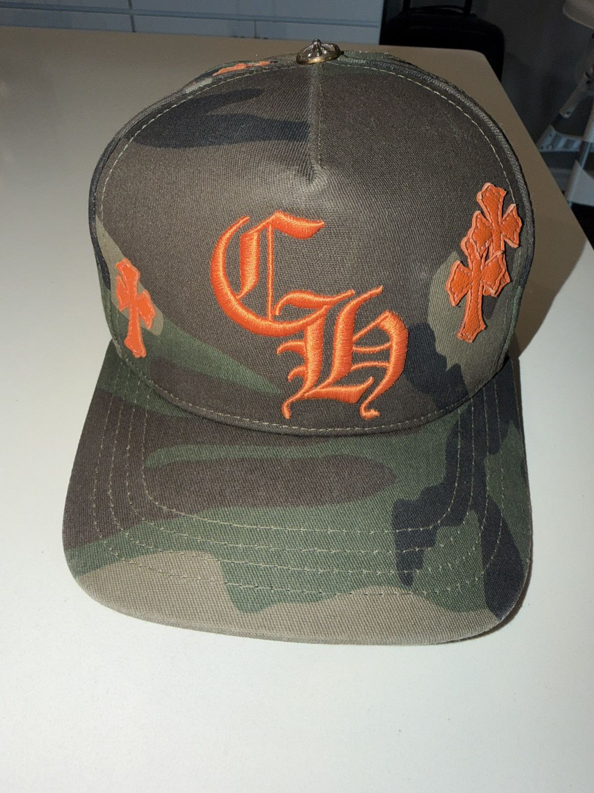 Chrome Hearts Chrome Hearts Cross Patch Camo and Orange Size ONE SIZE - 1 Thumbnail