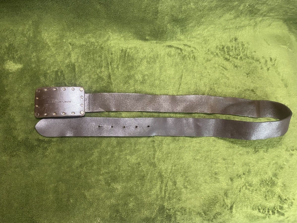 Calvin Klein × Calvin Klein 205W39NYC Calvin klein jeans leather belt Size 34 - 6 Thumbnail