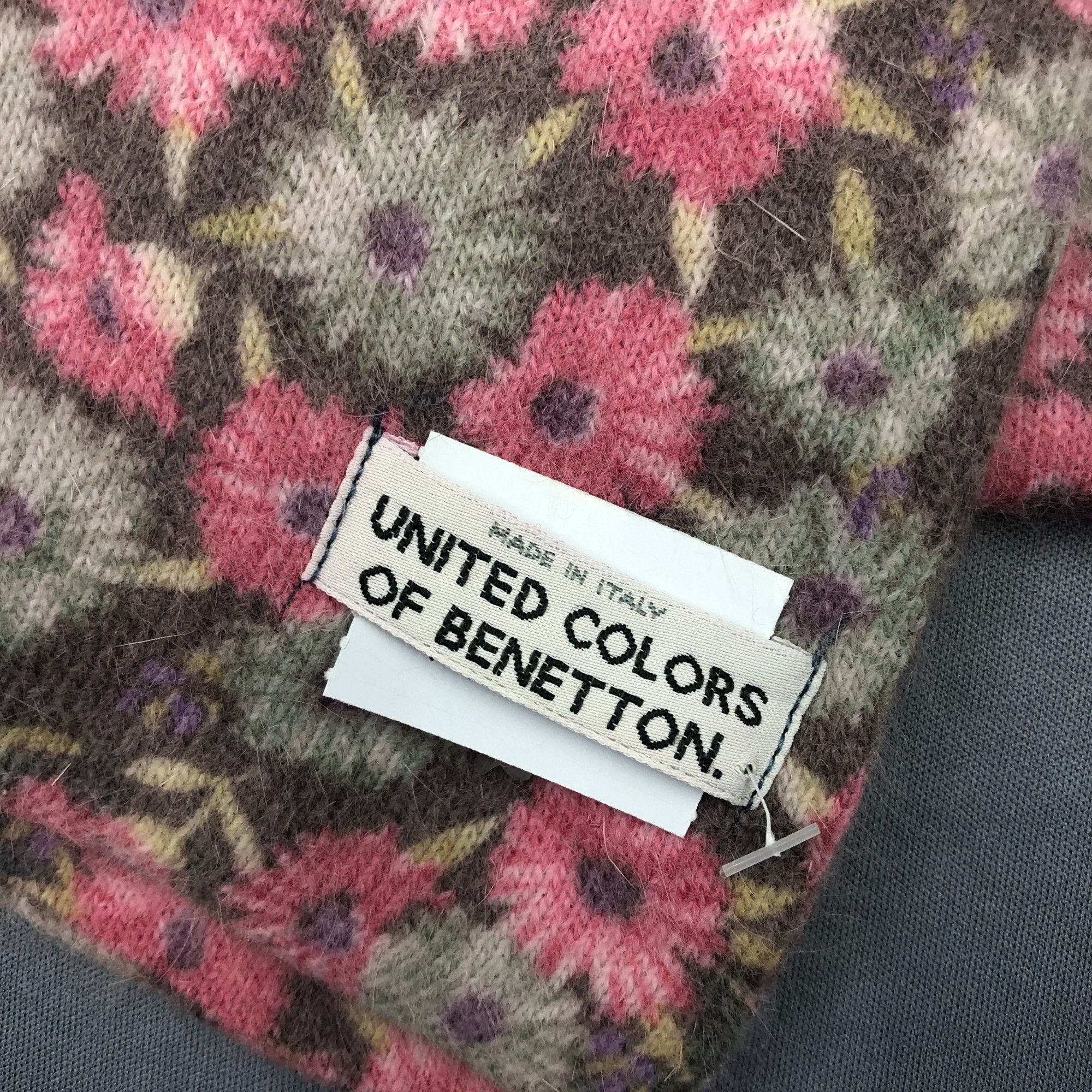 Benetton Vintage Benetton Scarf Muffler Floral Wool Winter Scarves Size ONE SIZE - 4 Thumbnail