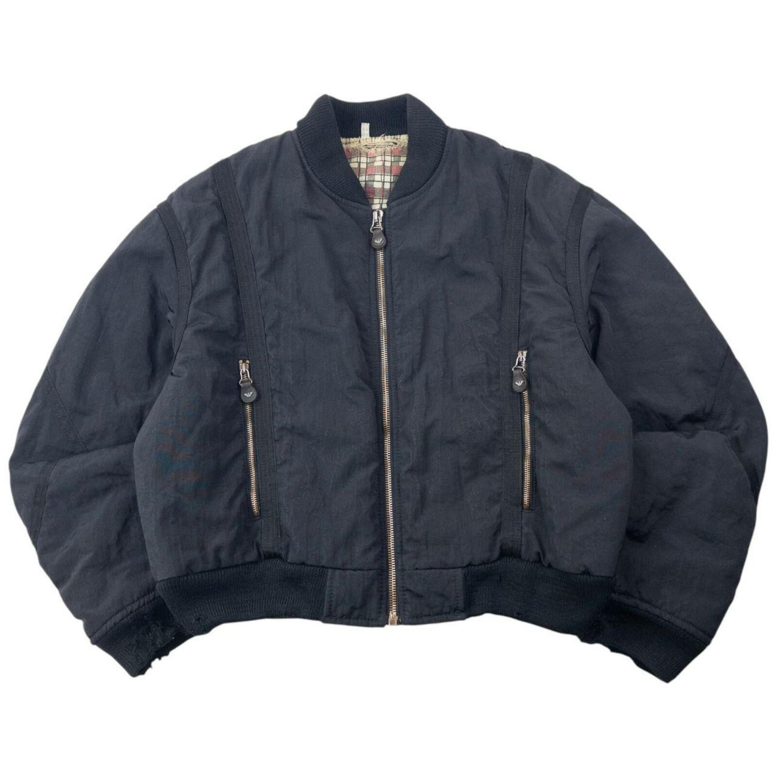 Other Vintage Armani Jeans Ballistic Nylon Padded Bomber Jacket XL Size US XL / EU 56 / 4 - 1 Thumbnail