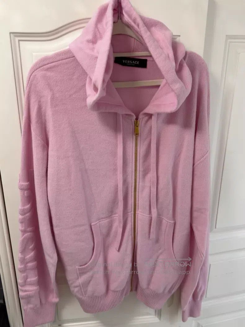 Versace Versace Pink hooded cardigan sweatshirt Size XS / US 0-2 / IT 36-38 - 1 Thumbnail
