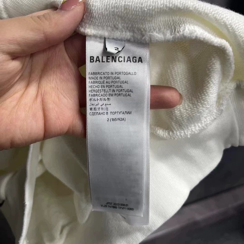 Balenciaga balenciaga White letter logo print hooded sweatshirt-2505 Size US M / EU 48-50 / 2 - 5 Thumbnail