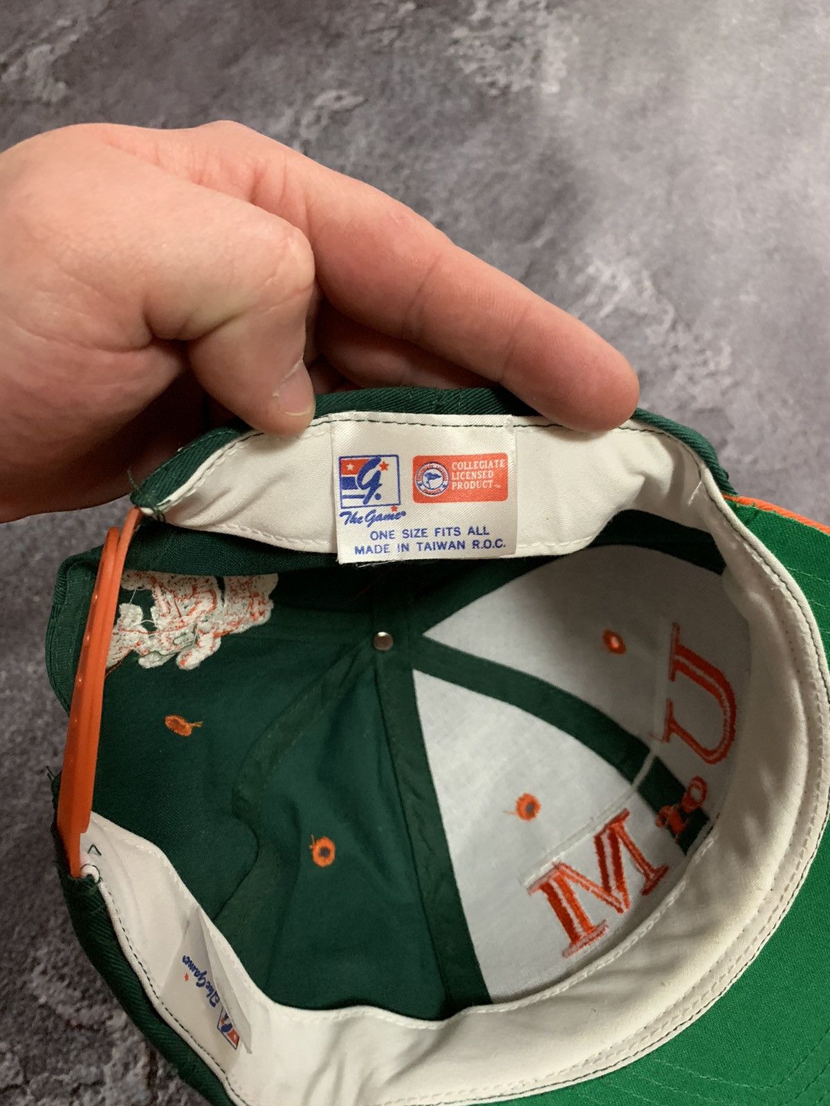 NFL VTG 90’s University of Miami Hurricanes Cotton The Game Cap Size ONE SIZE - 6 Thumbnail