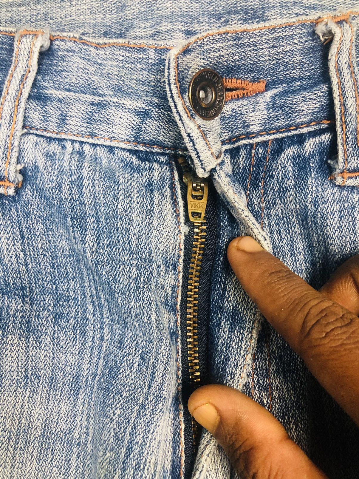 Japanese Brand Mulkul Jeans Y2K Distressed Baggy Denim (38) Size US 30 / EU 46 - 10 Thumbnail