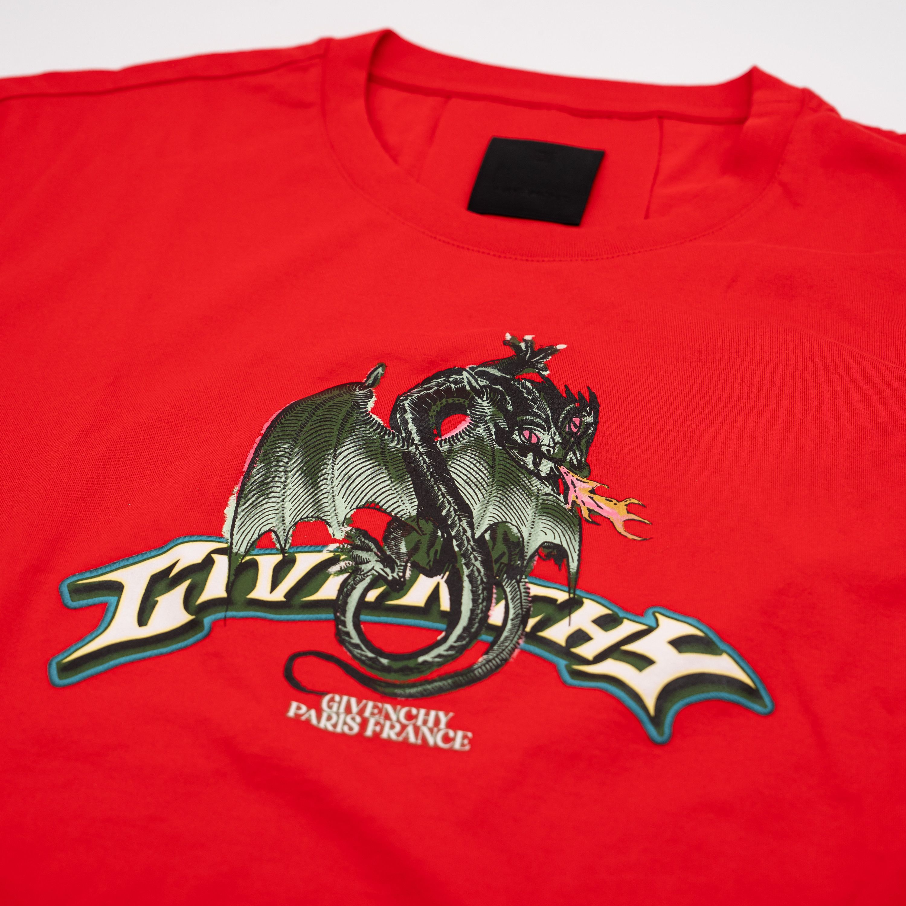 Givenchy 5XL Givenchy Red T-Shirt Dragon Slim Fit Size US XXL / EU 58 / 5 - 3 Thumbnail