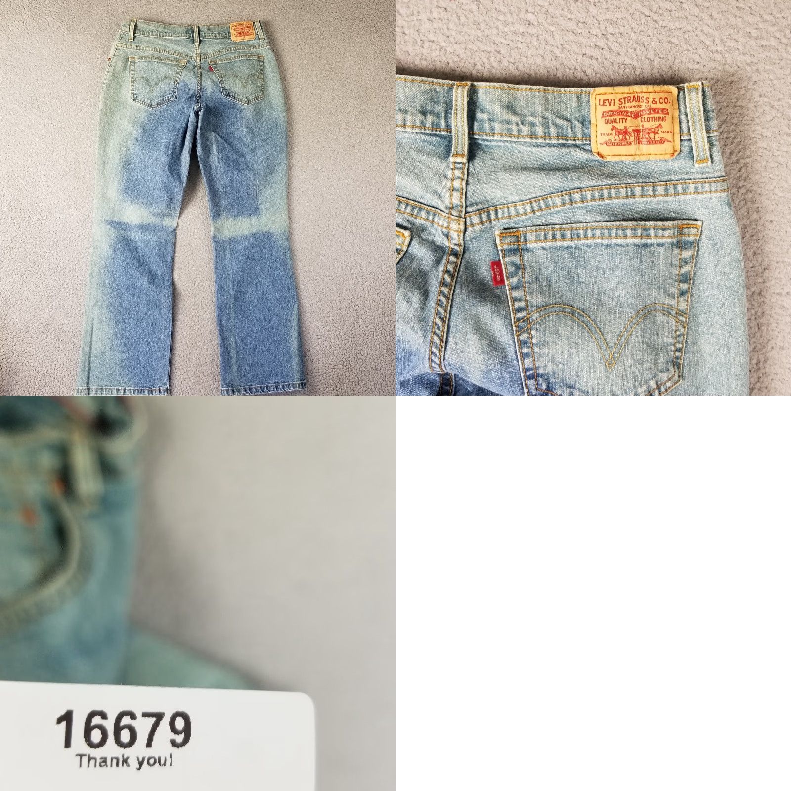 Levi's LEVI'S 550 Bootcut Relaxed Jeans Womens Size 12S Acid Wash Mid Rise Blue Size 34" / US 12 / IT 48 - 8 Thumbnail