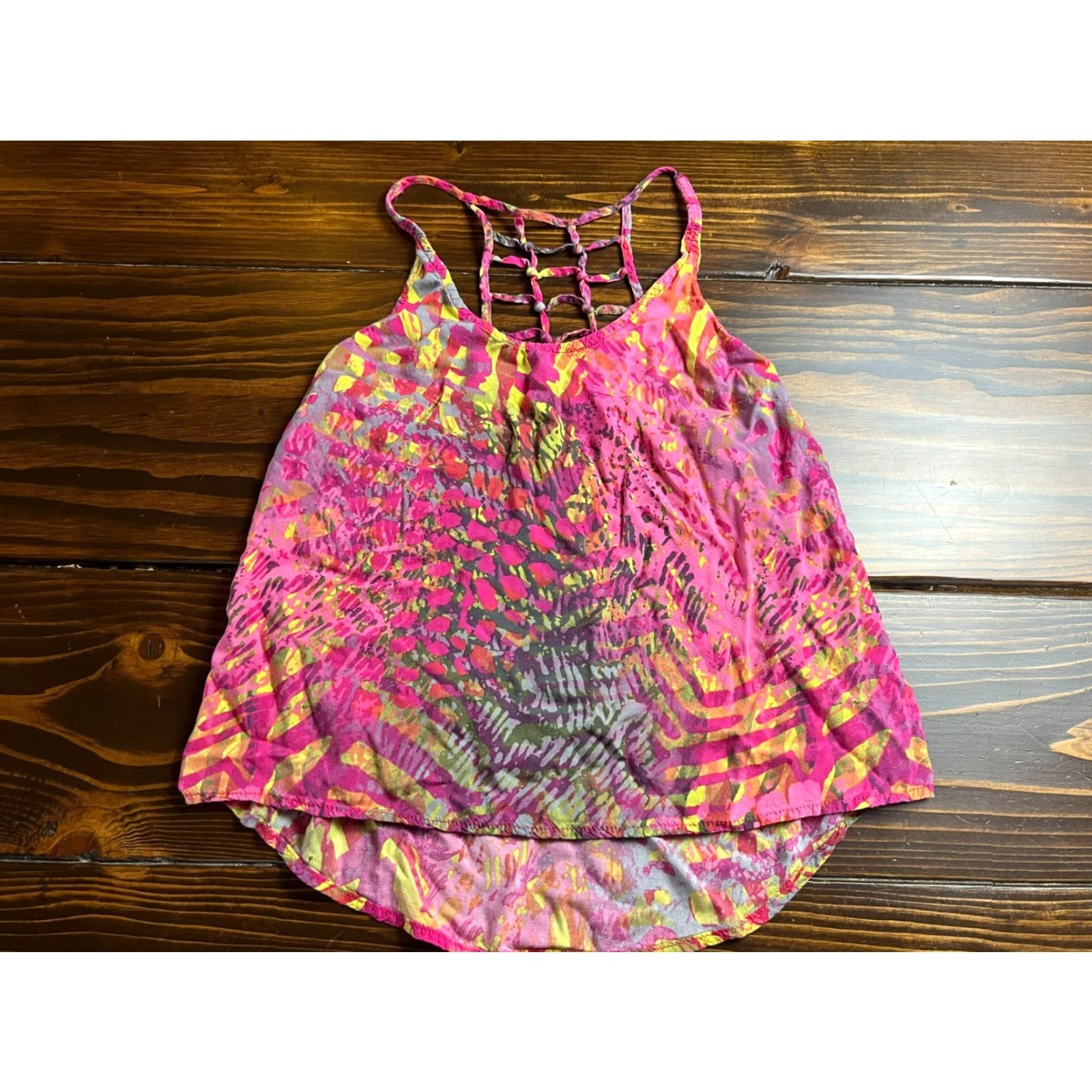 Hang Ten Hang Ten Tank Top Women's M Pink Multicolor High Neck Tank Womens M Pink Multicolor High Neck Size M / US 6-8 / IT 42-44 - 2 Thumbnail