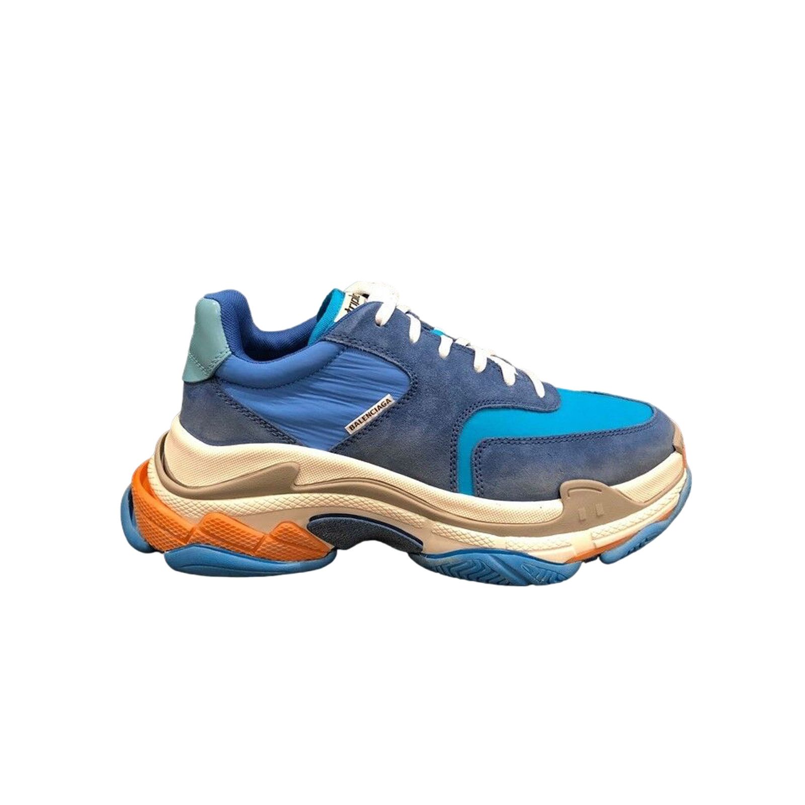 Balenciaga Balenciaga Triple S Sneaker V2 Blue Nylon Speed Flat Size US 8 / EU 41 - 1 Thumbnail