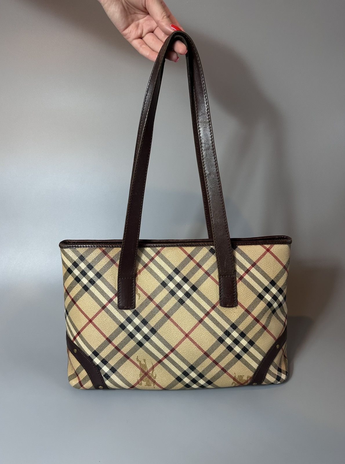 Burberry Borsa Burberry 'Haymarket Check' Tote Bag Size ONE SIZE - 1 Thumbnail