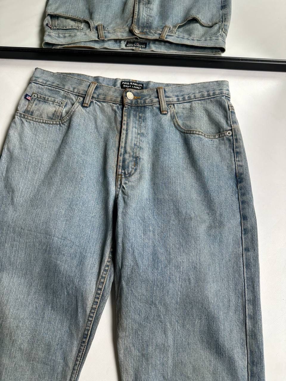 Polo Ralph Lauren Vintage Polo Ralph Lauren Washed Dirty Baggy Jeans USA Size US 34 / EU 50 - 10 Thumbnail
