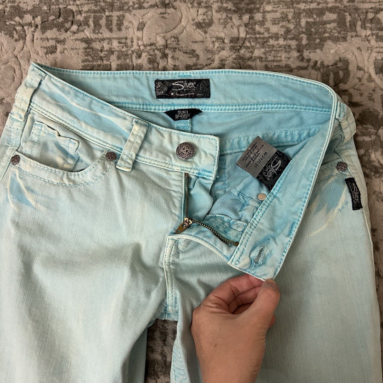 Silver Jeans Co. Silver Suki Skinny Jeans Women's W27/L31 Light Blue Wash Size 27" / US 4 / IT 40 - 6 Thumbnail