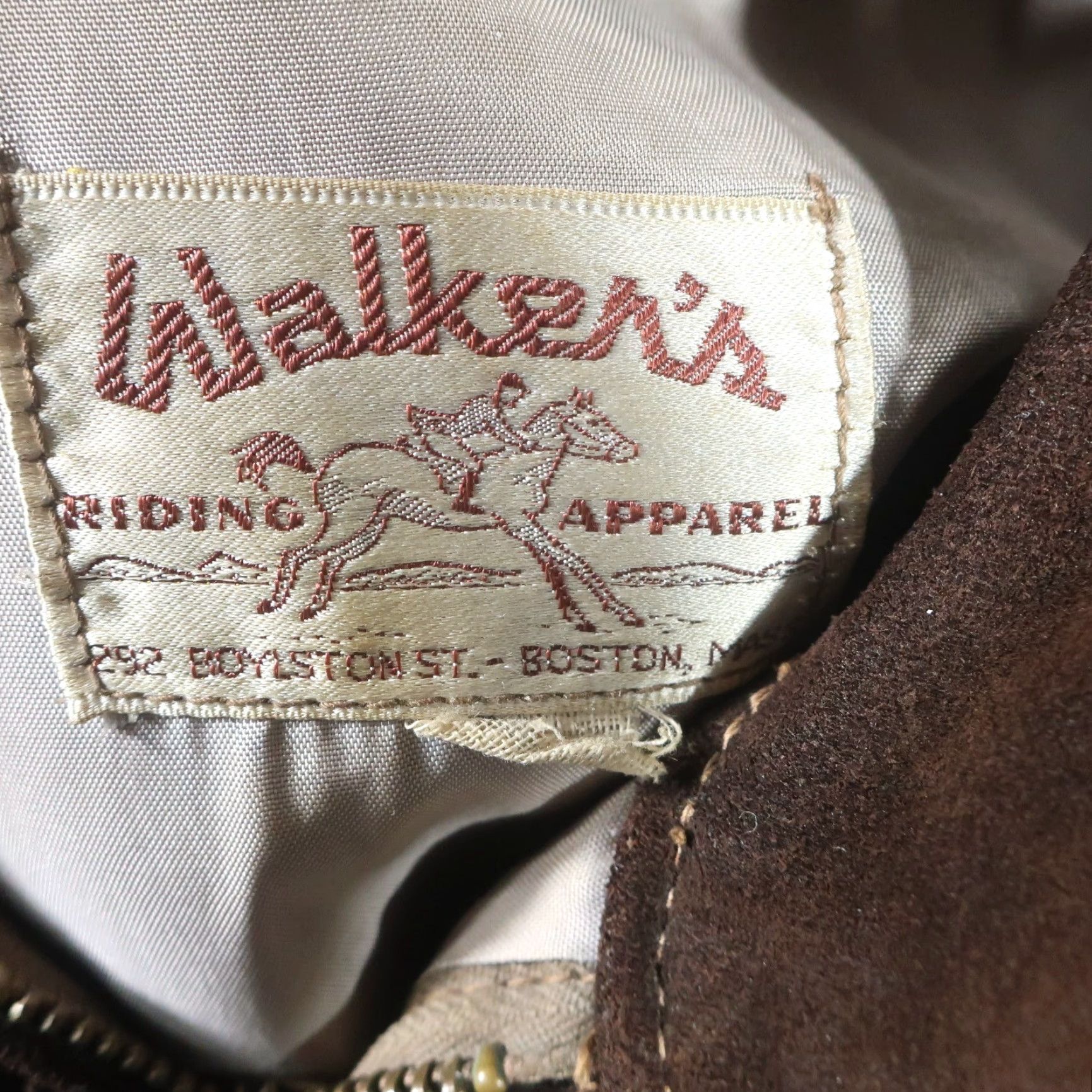 Vintage VTG Walker's Riding Apparel Leather Jacket Mens 40 Brown Suede Fringes Western Bomber Jacket Adult Men Size US XXS / EU 40 - 5 Thumbnail