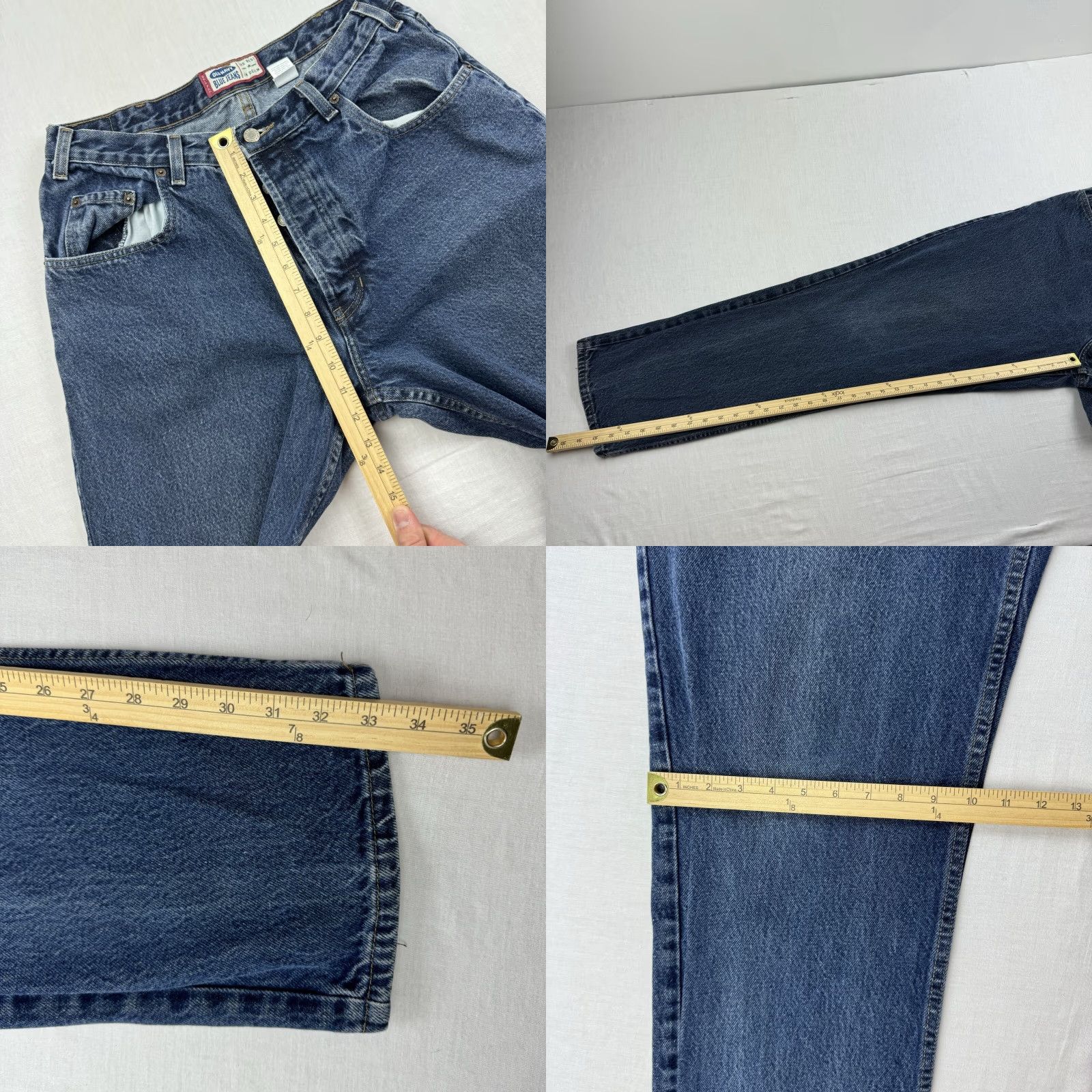 Old Navy VINTAGE Old Navy Jeans Men 35x34 Blue Baggy Grunge Y2K 90s Button Fly 90s Grunge Size US 35 - 8 Thumbnail