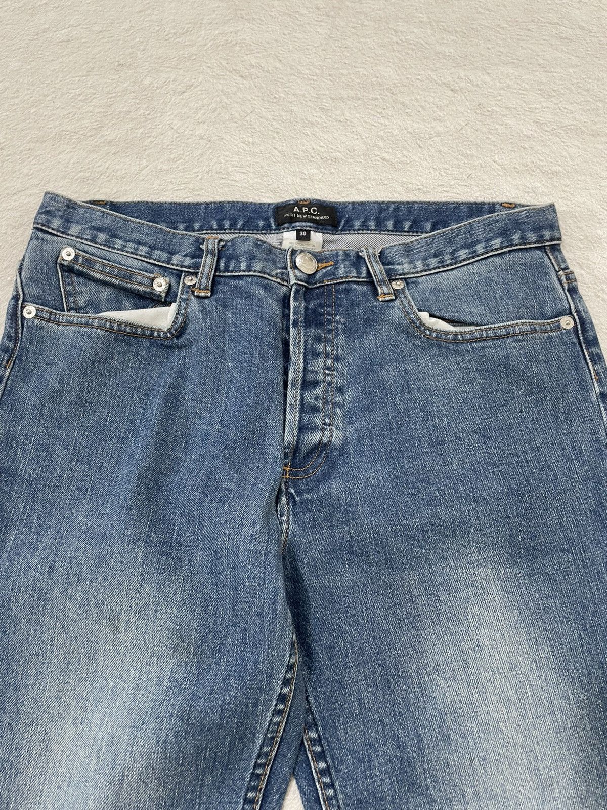 A.P.C. 2000s APC Japan Denim Light Blue Jeans Y2K Size US 31 - 4 Thumbnail