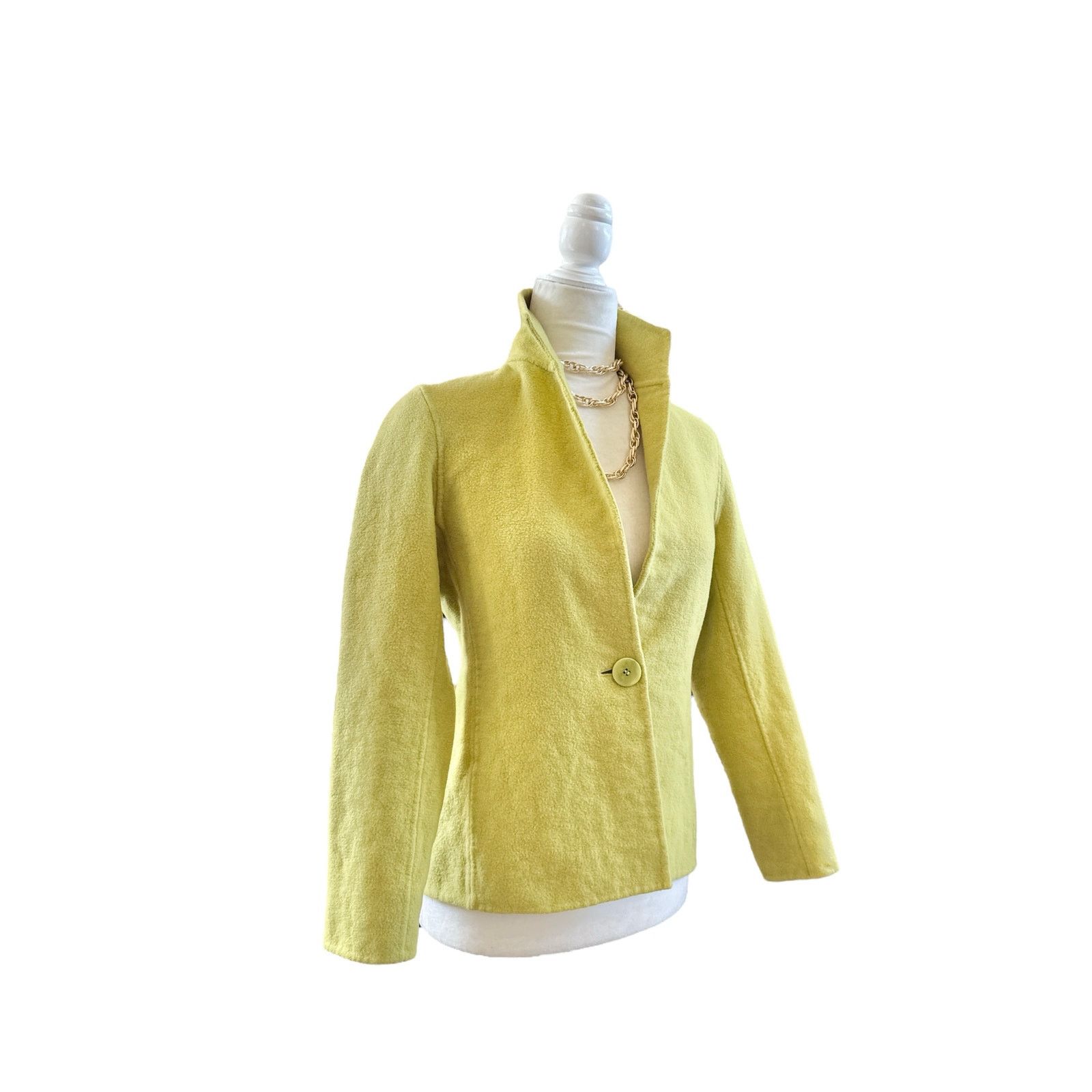 Jones New York Jones New York Women’s Petite Small Fleece Blazer in Lime Size S / US 4 / IT 40 - 2 Thumbnail