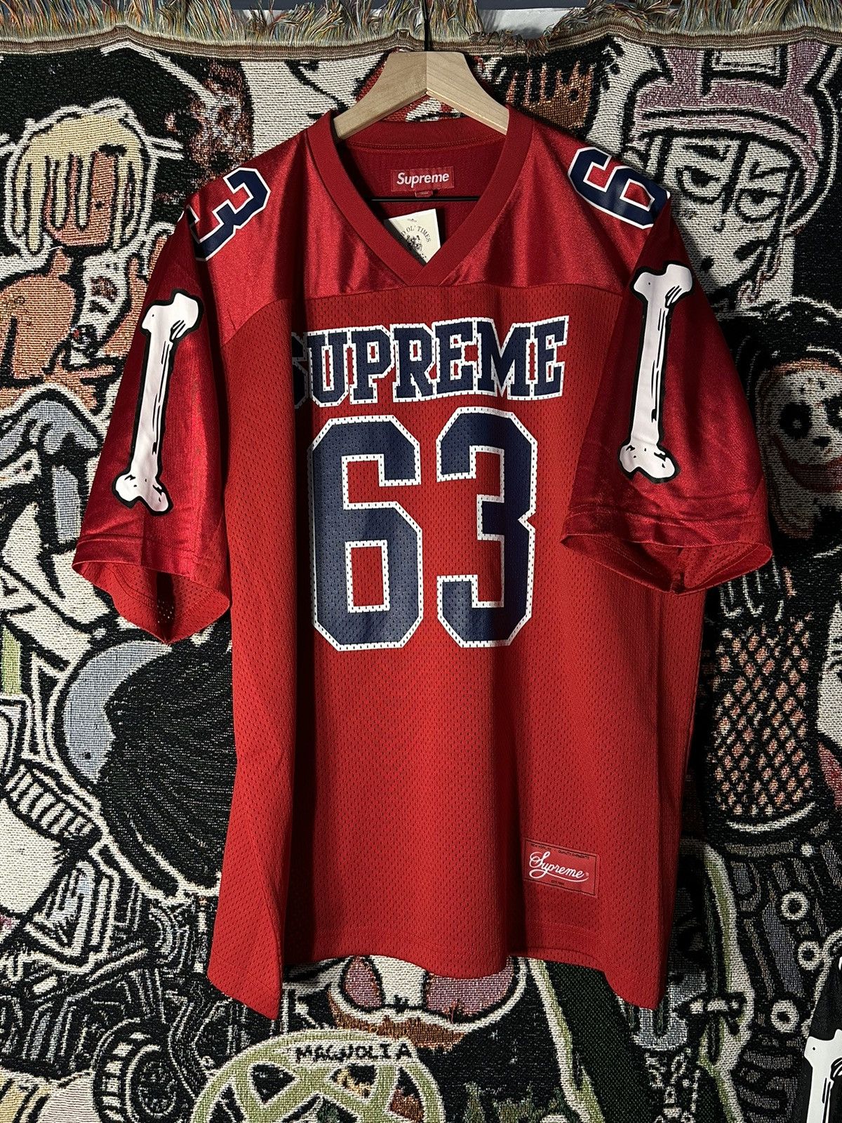 Supreme (Red) Supreme Bones Jersey Size US L / EU 52-54 / 3 - 1 Thumbnail